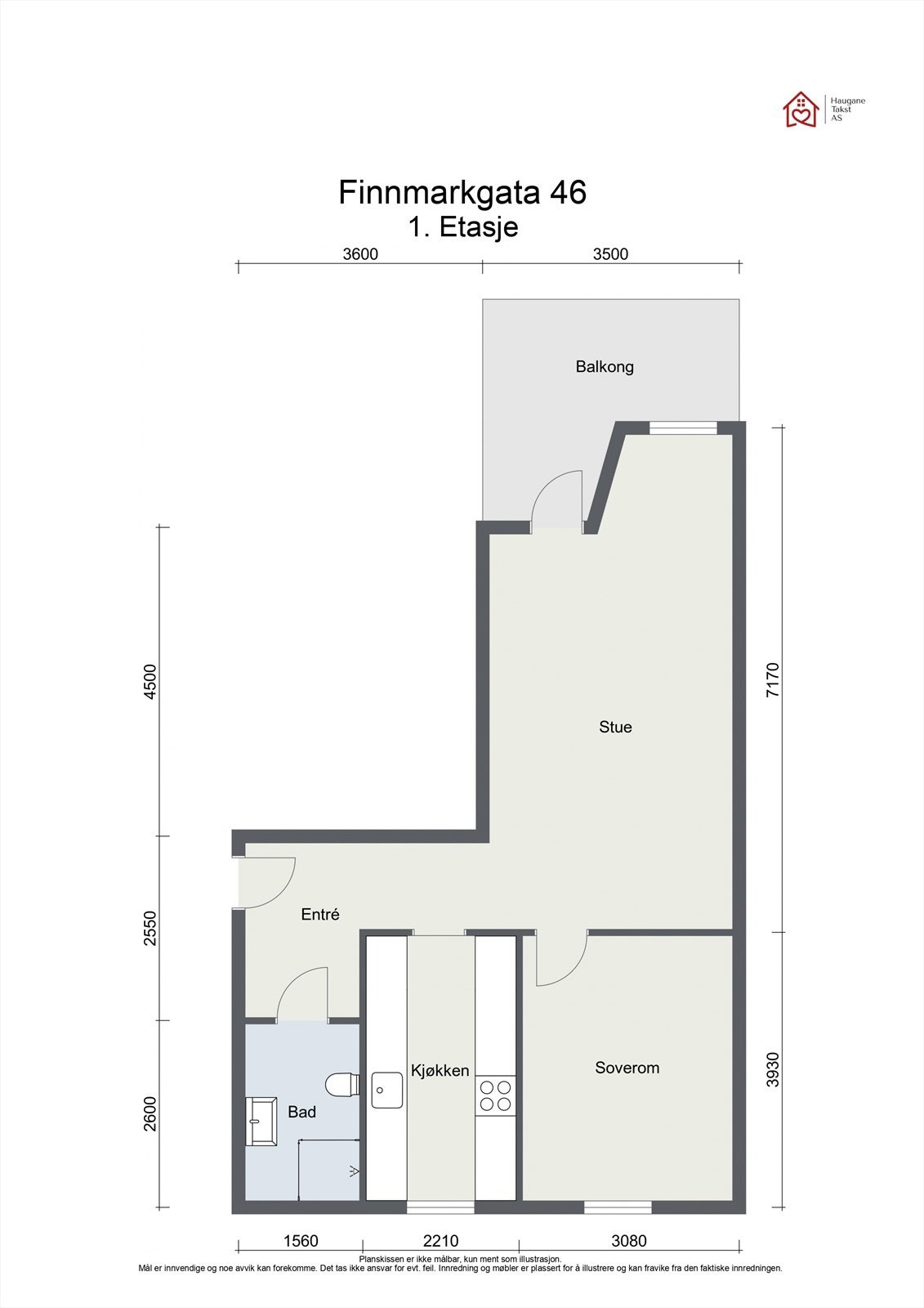 Plantegning - Finnmarkgata 46 - 1. Etasje Galleribilde