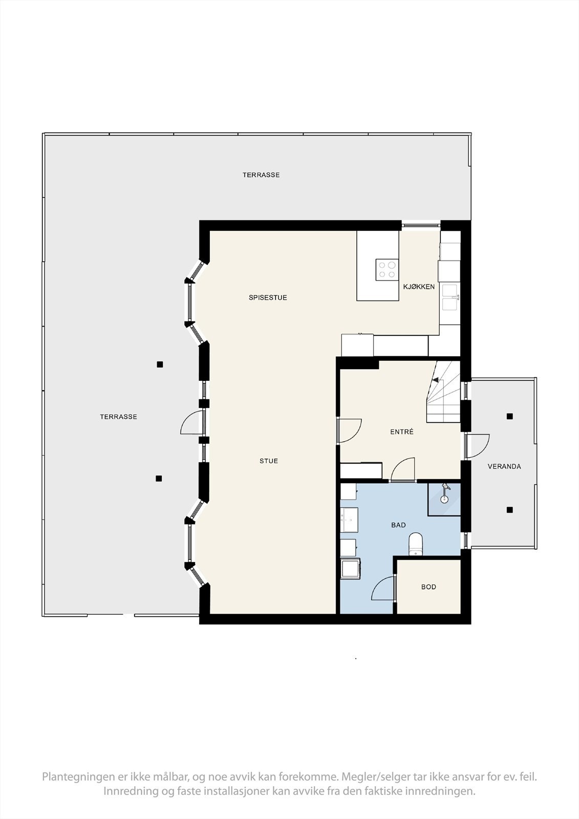 Plantegning 1. etasje Galleribilde
