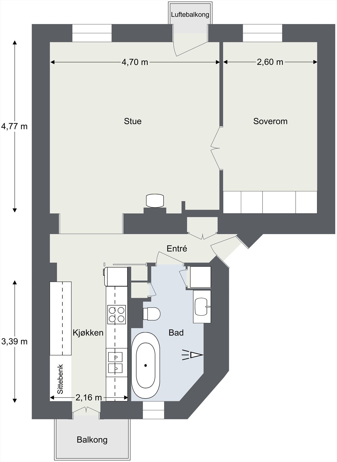 Planskisse Galleribilde