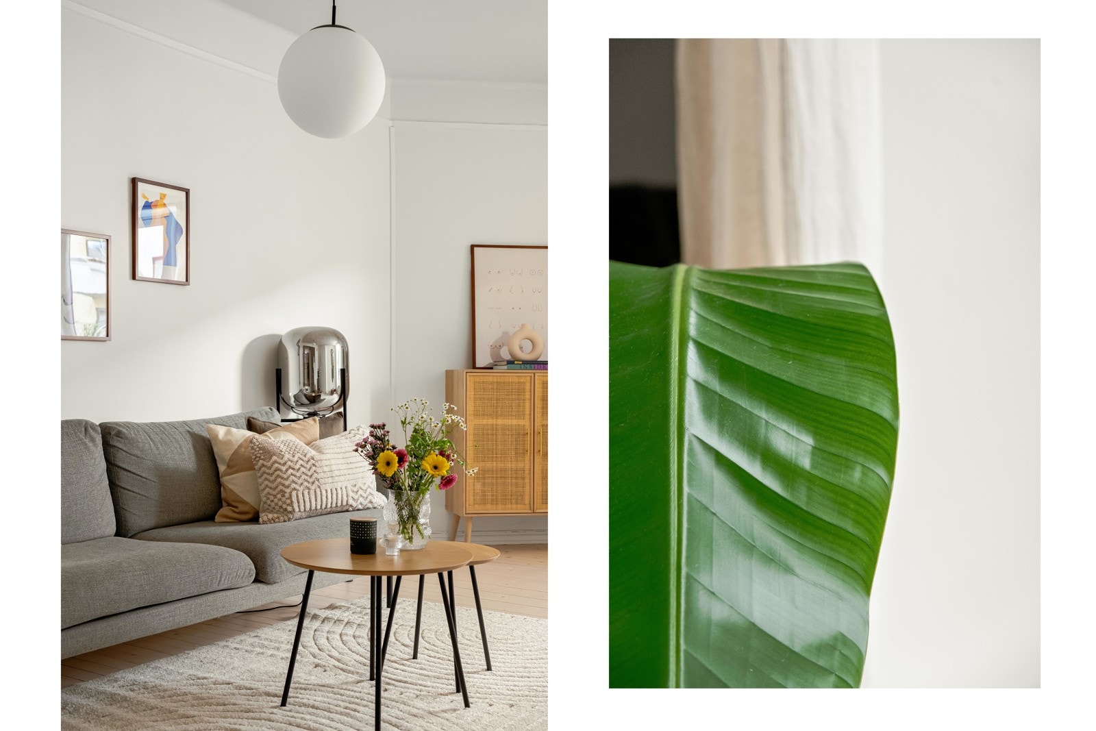 Utformingen av rommet bidrar til plass til større spiseplass og sofagruppe. Galleribilde