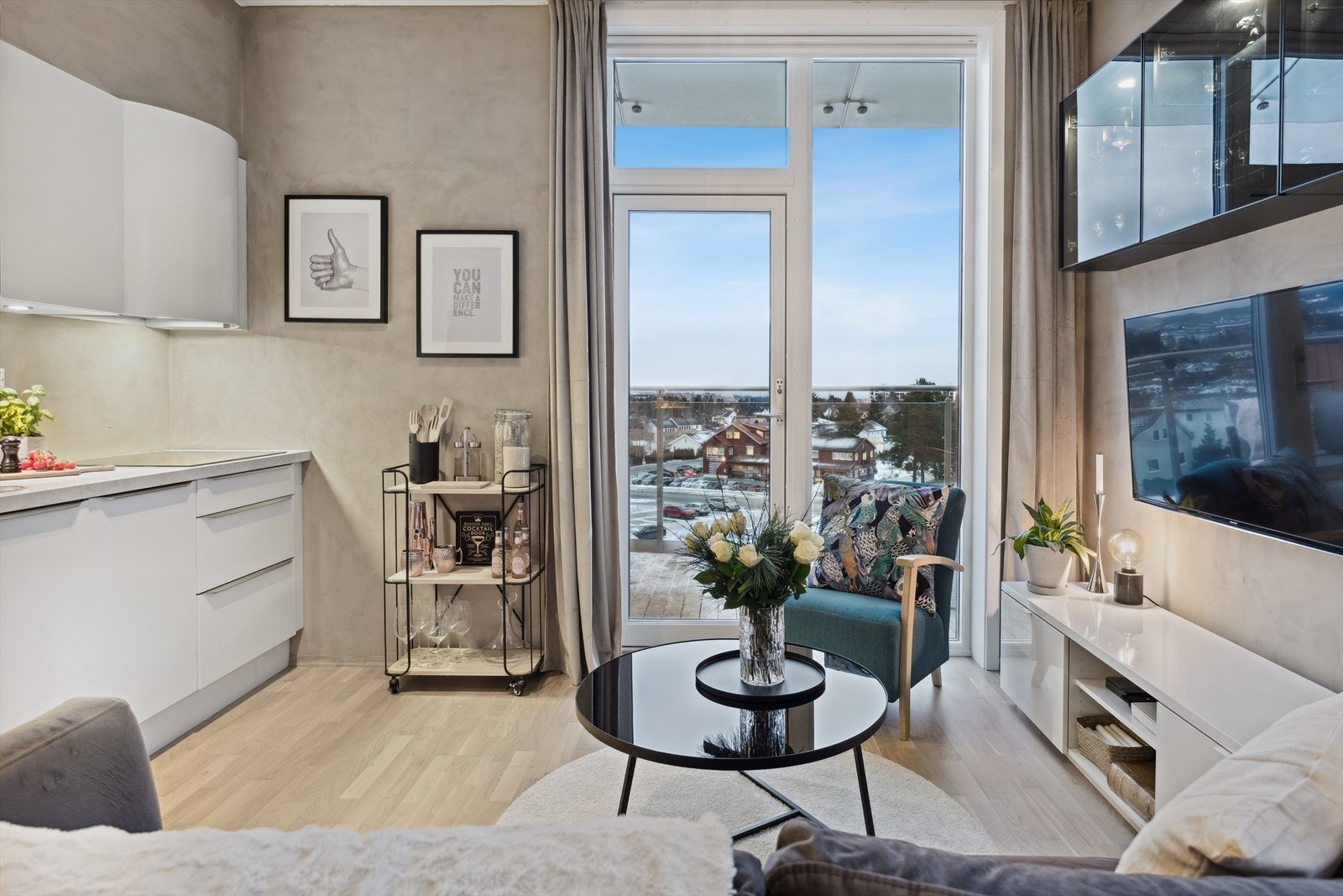 Aktiv Eiendomsmegling v/ Ludvig Bøgseth ønsker velkommen til denne flotte leiligheten i Industriveien 1F Galleribilde