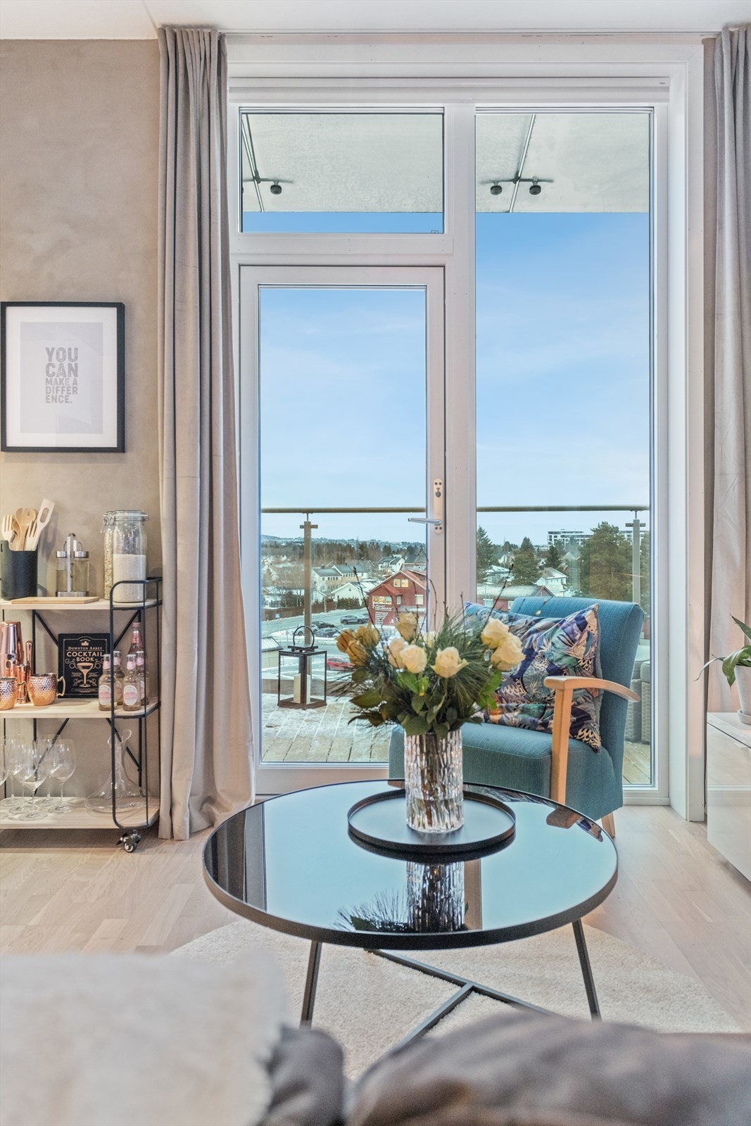 Utgang til den 9 m² store balkongen Galleribilde