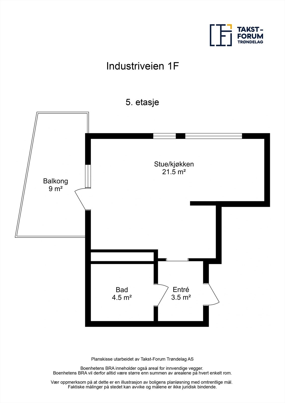 Plantegning 5. etasje Galleribilde