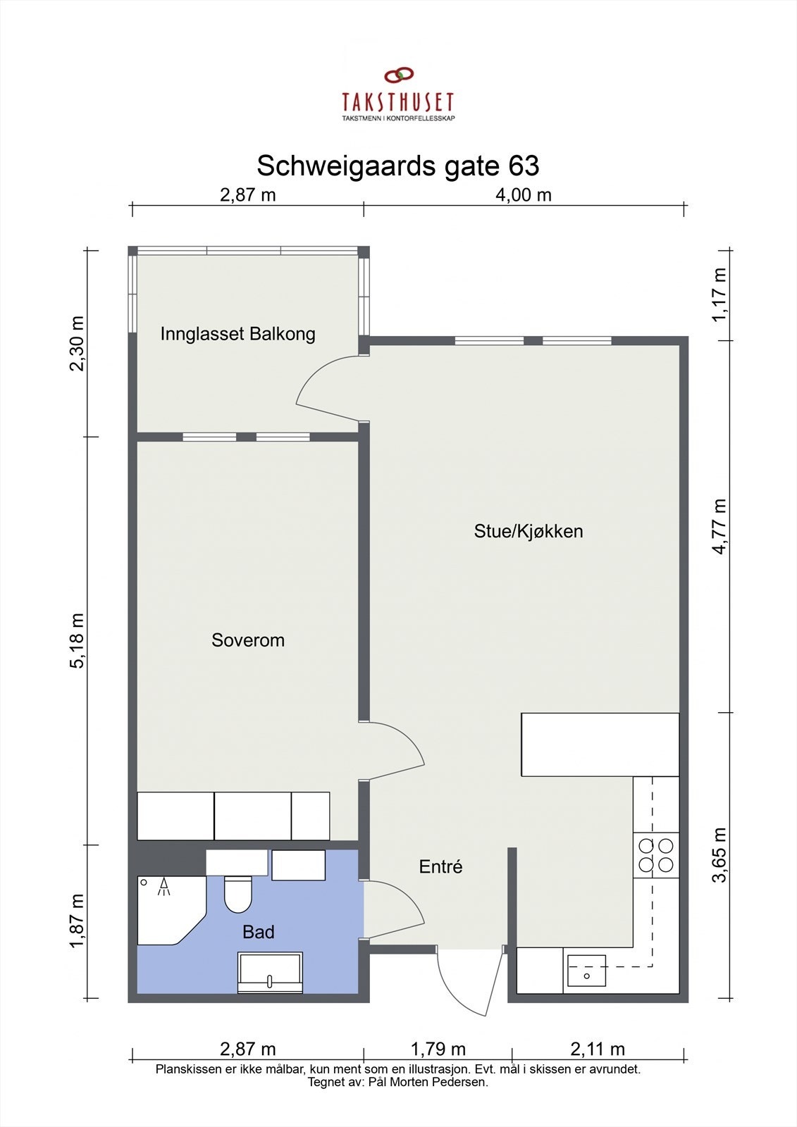 God og veldisponert planløsning. Leiligheten er på 54 kvm og har i tillegg en kjellerbod. Galleribilde
