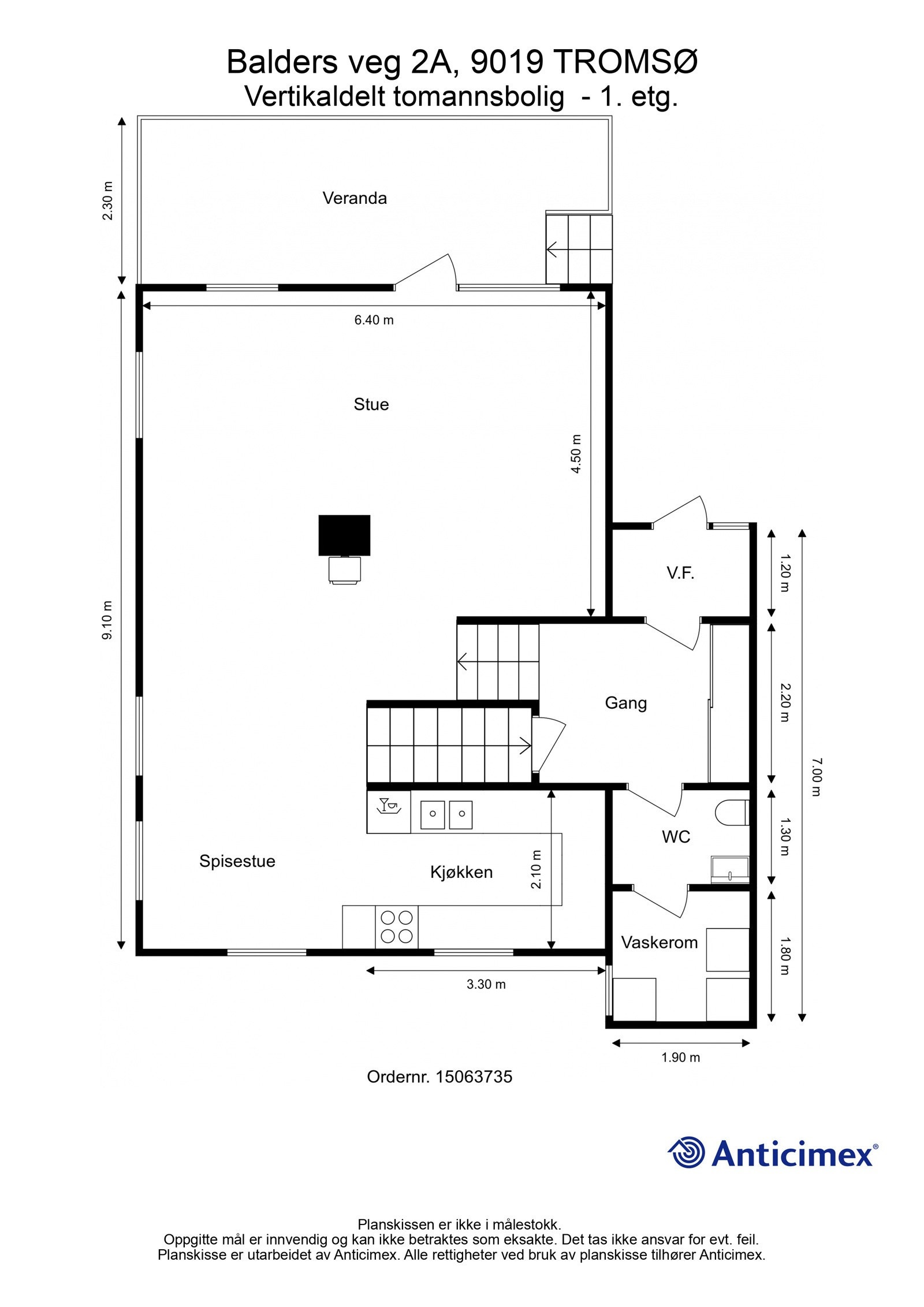 Plantegning 1. etasje Galleribilde