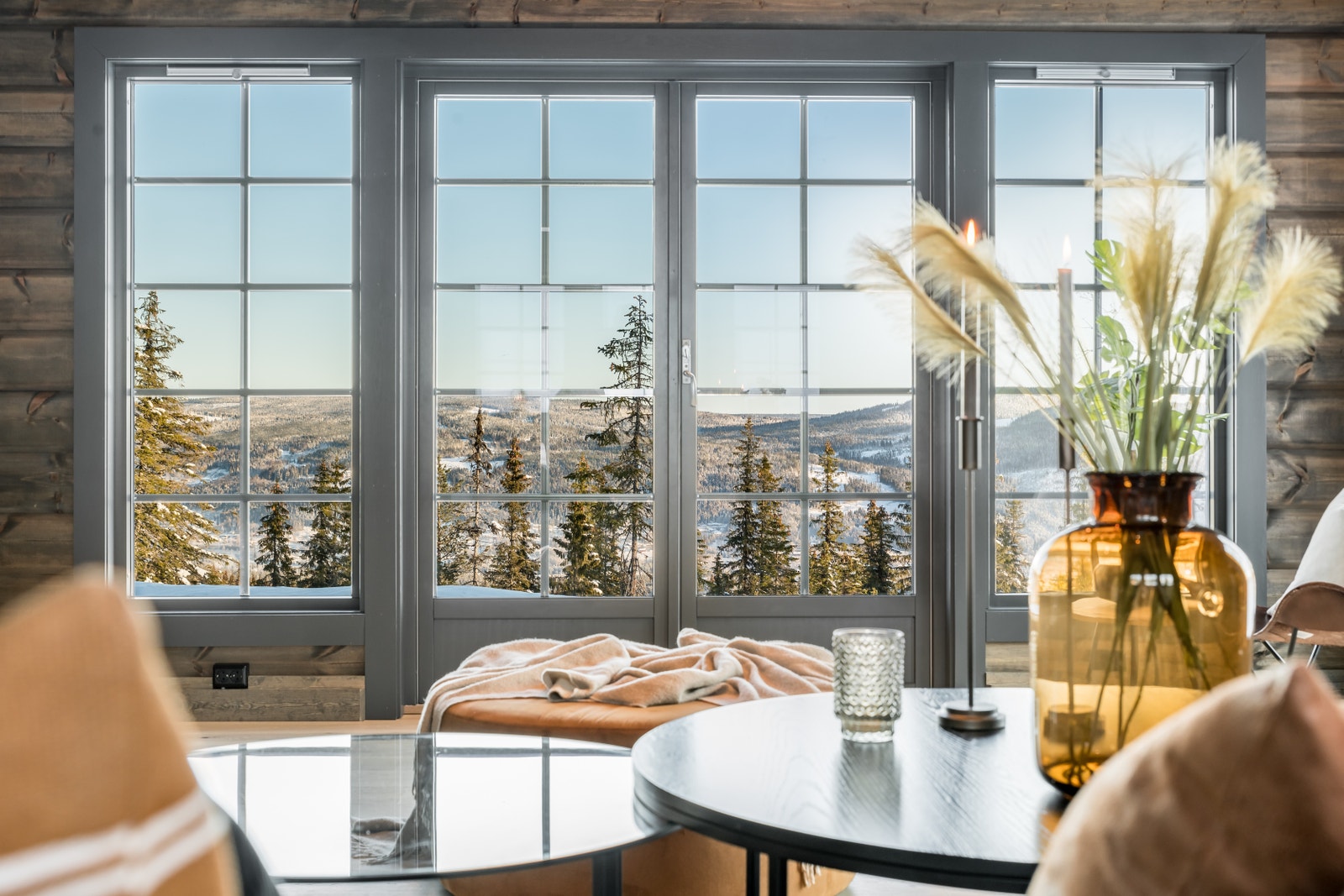 Terrassedører. Bilde av Vigelen B fra et annet kundeprosjekt i Trysil. Galleribilde
