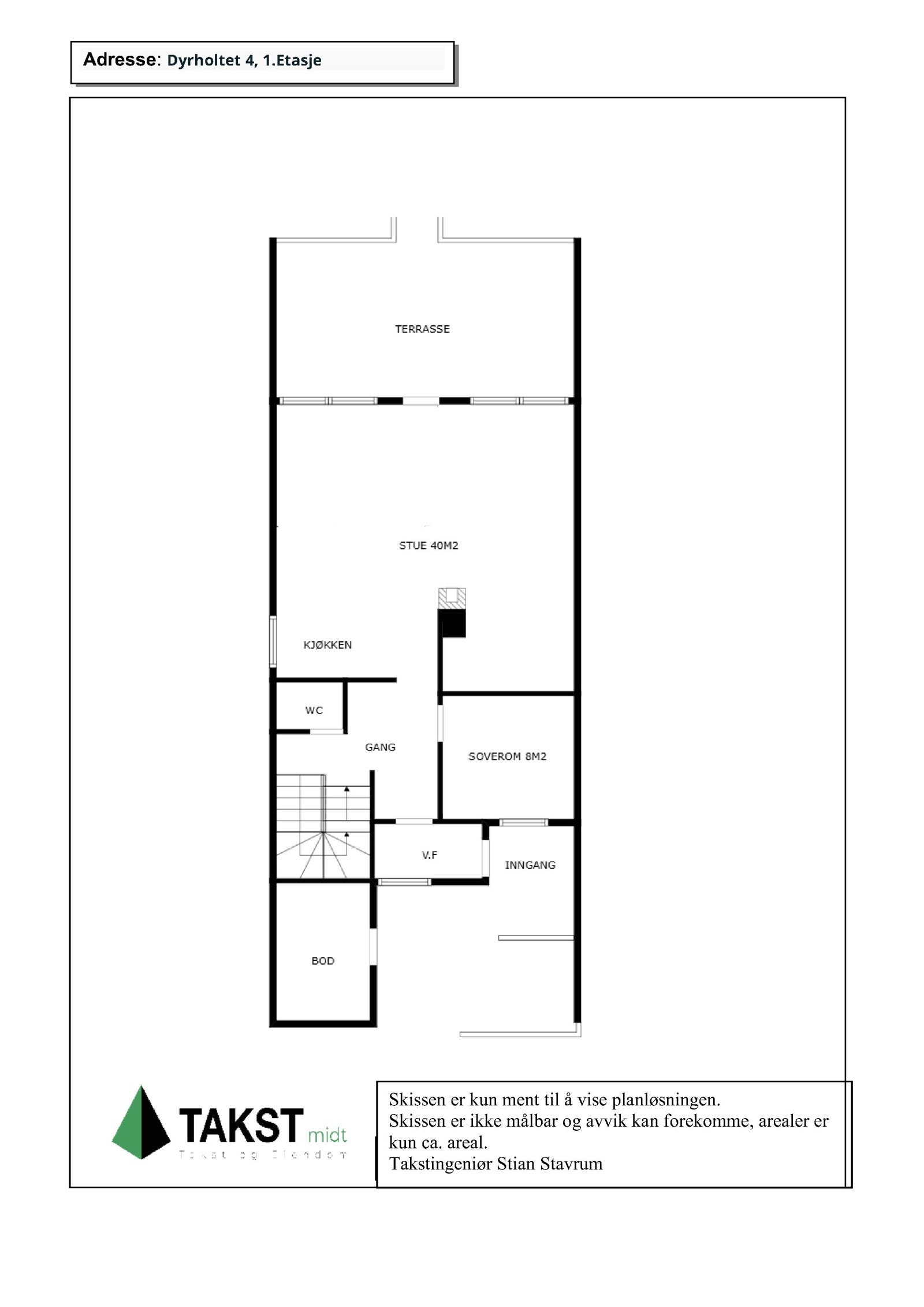 Planskisse 1. etasje Galleribilde