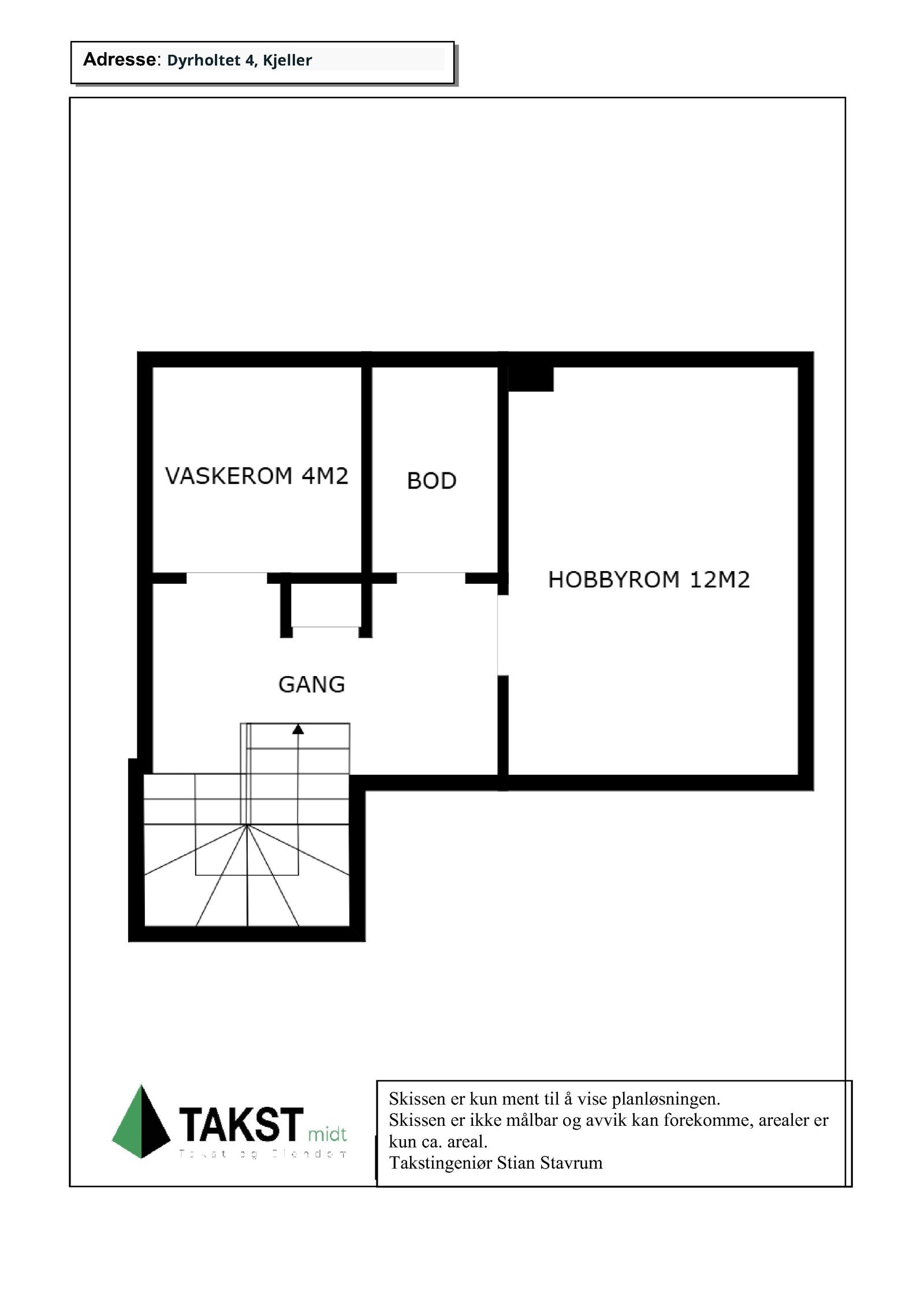 Planskisse kjeller Galleribilde