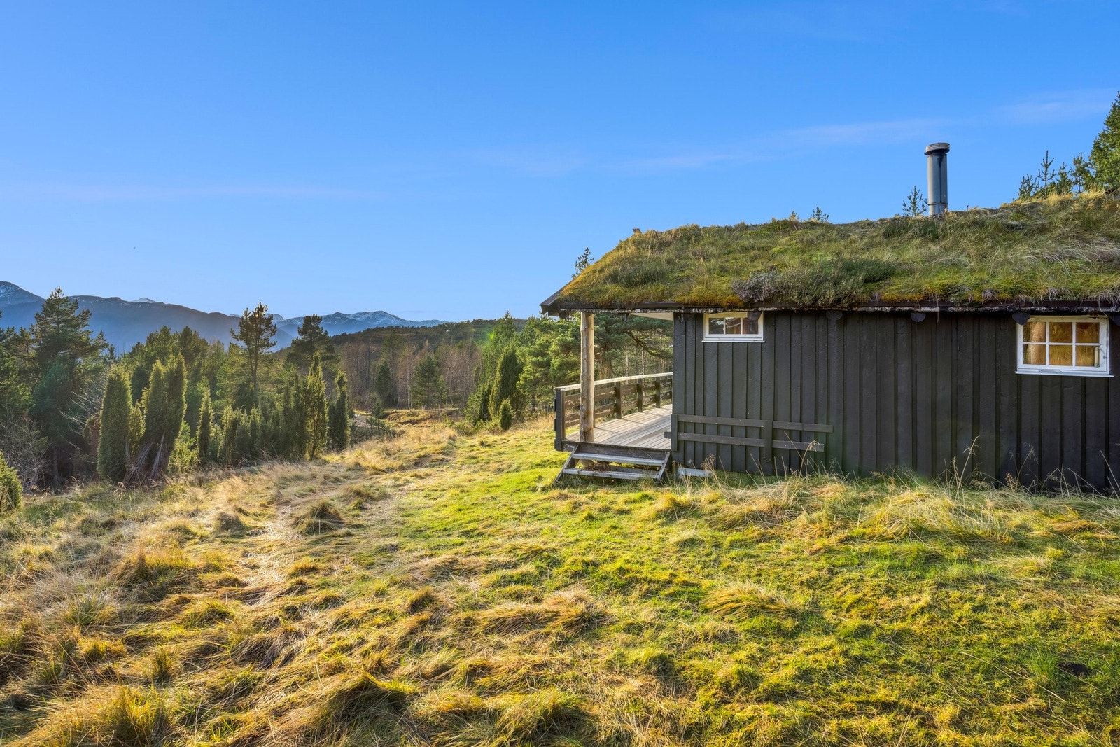 På vinteren kjøres det skiløype like utenfor hytten. Galleribilde