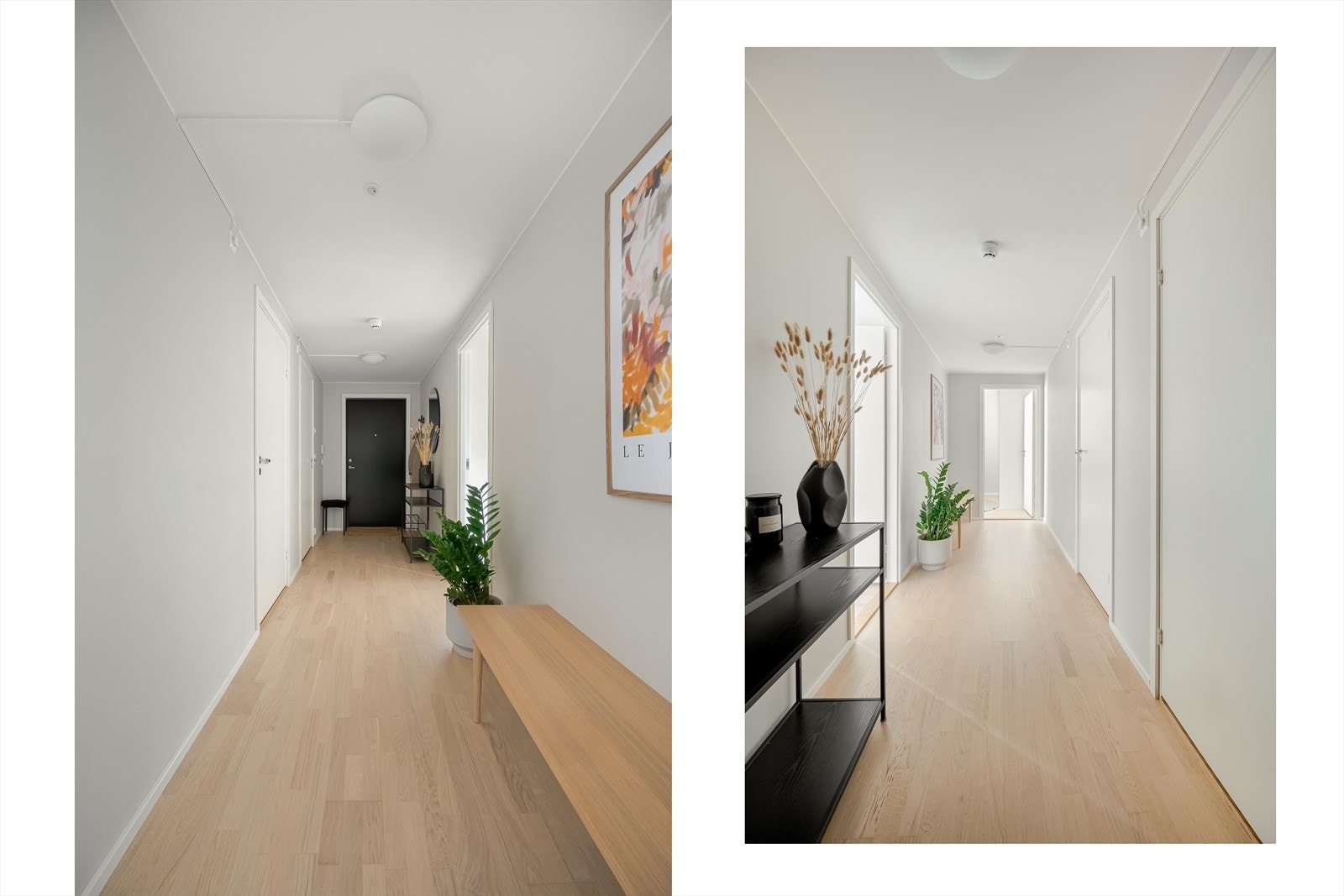 Romslig entré med god plass til å henge fra seg yttertøy. Galleribilde