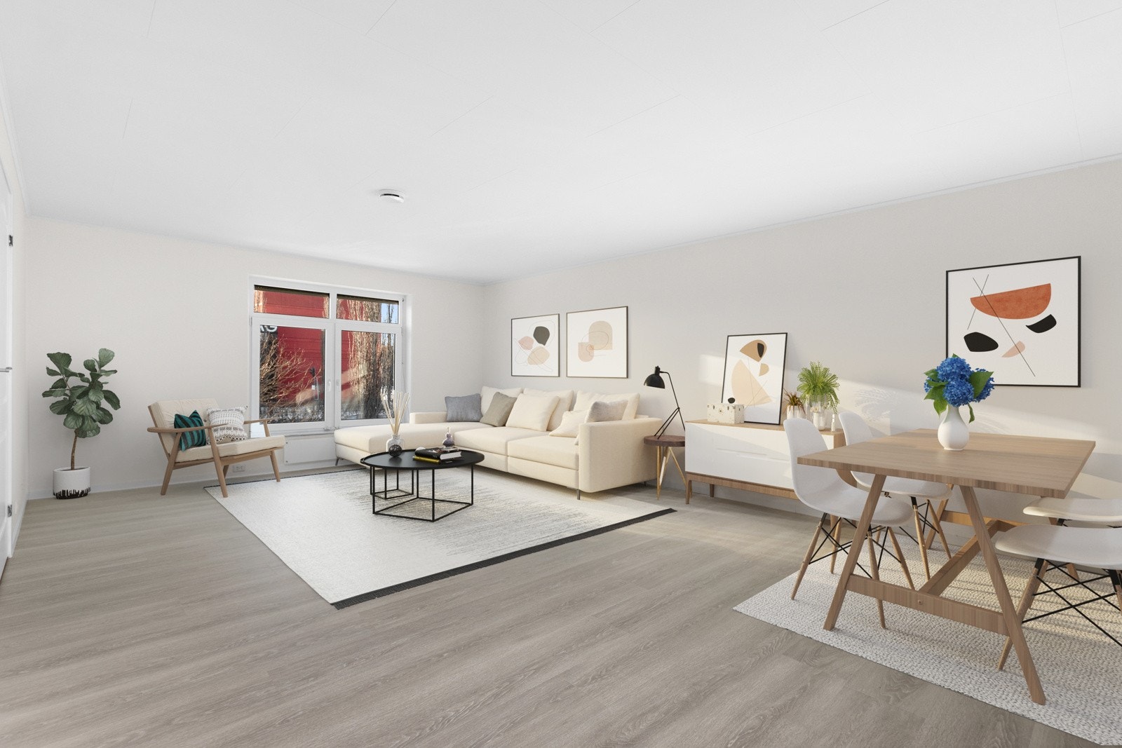 Stue (virtuell møblering) Galleribilde