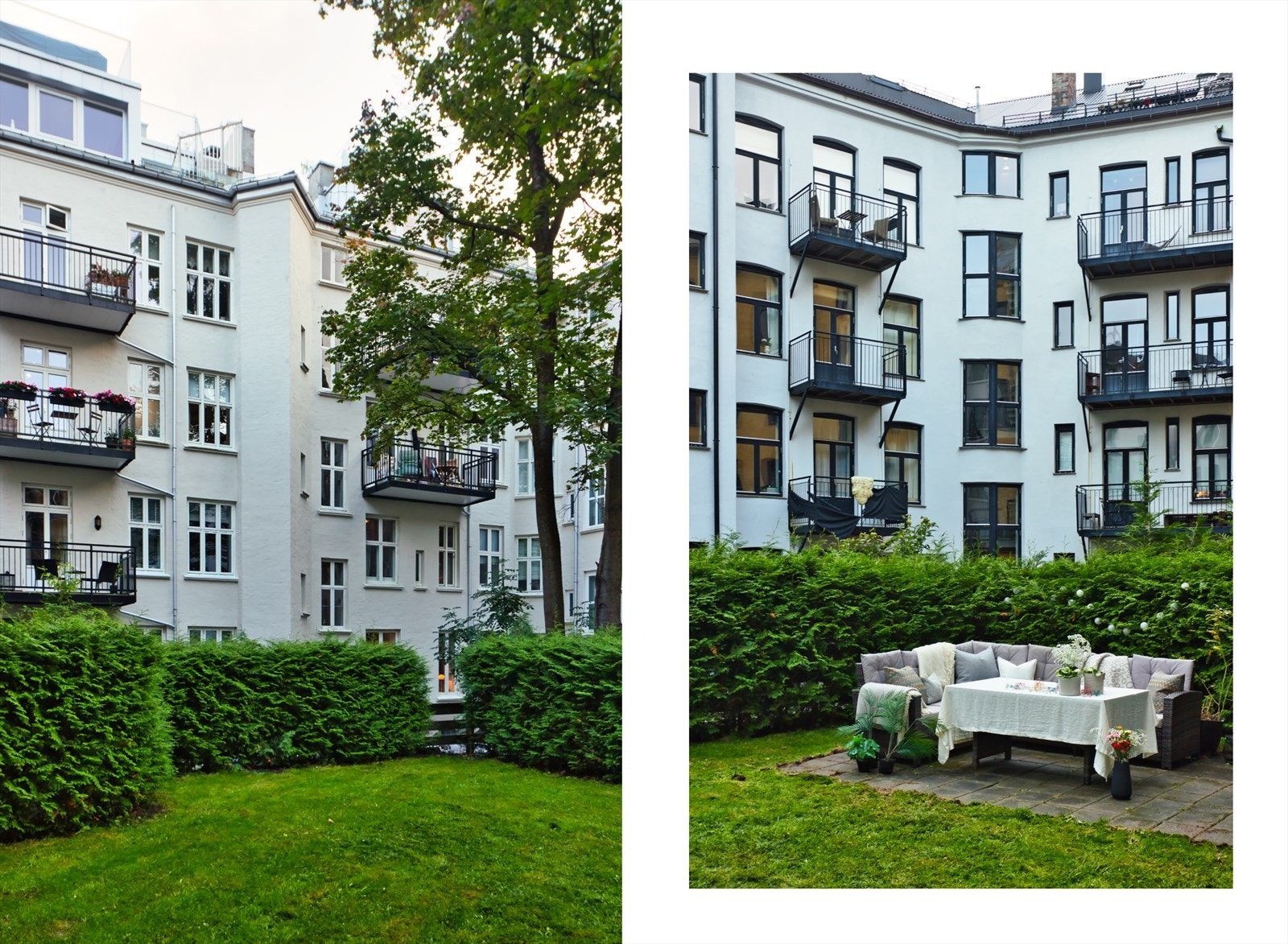 Sommerbilder av bakgården Galleribilde