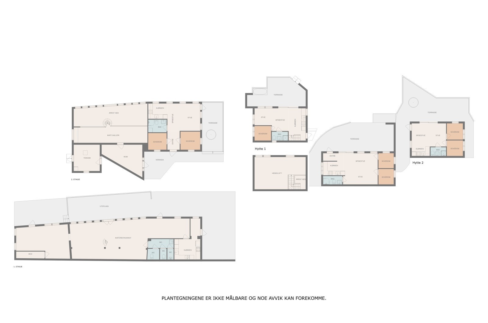 Plantegning over hele bygningsmassen. Galleribilde