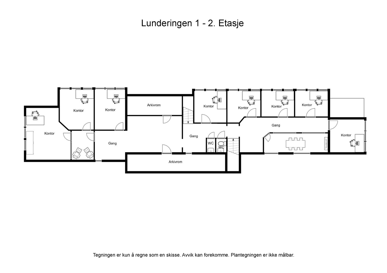Planløsning 2.etasje Galleribilde
