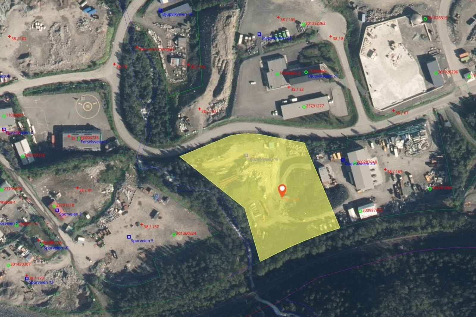 Djupvikveien 18: Tomtens plassering Galleribilde