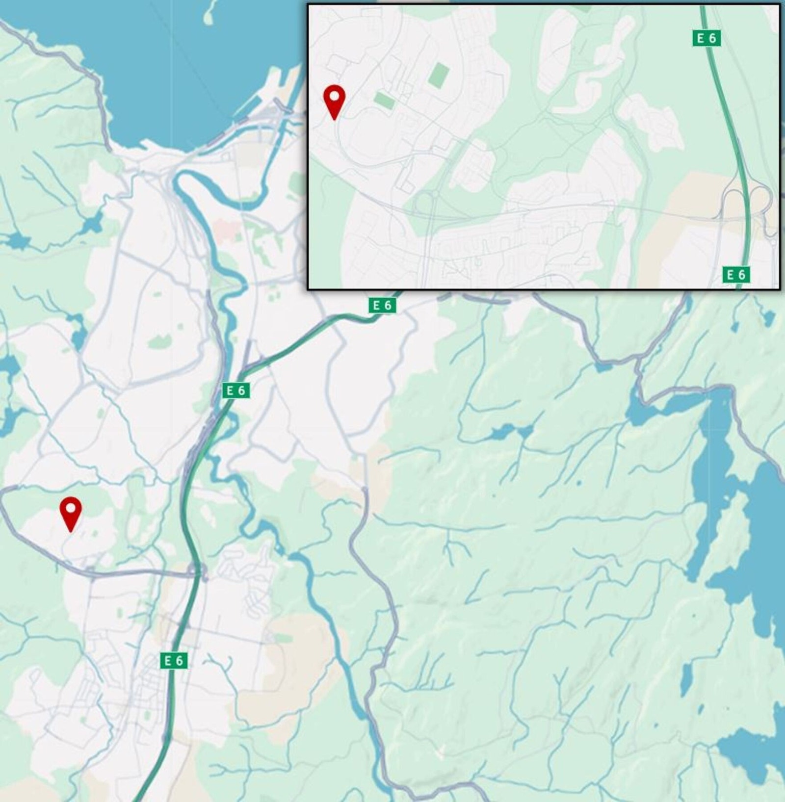 Øvre Flatåsveg 36 har en strategisk beliggenhet, kun 5 minutter fra E6 sør for Trondheim. Galleribilde