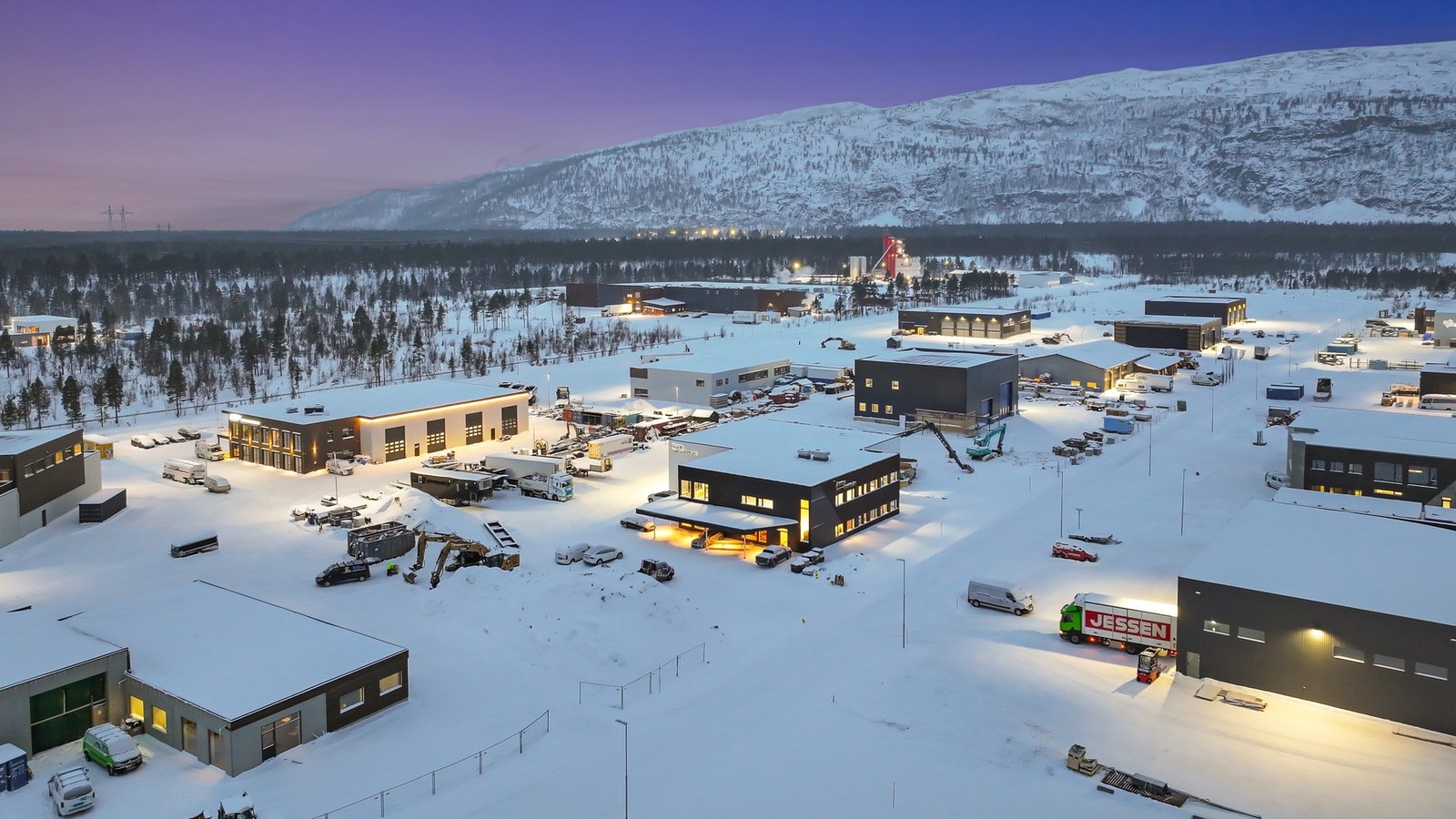 Eiendommen er plassert i et nytt industriområde på Skillemo Galleribilde