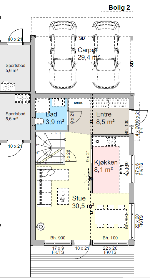 Plantegning 1. etg. Galleribilde