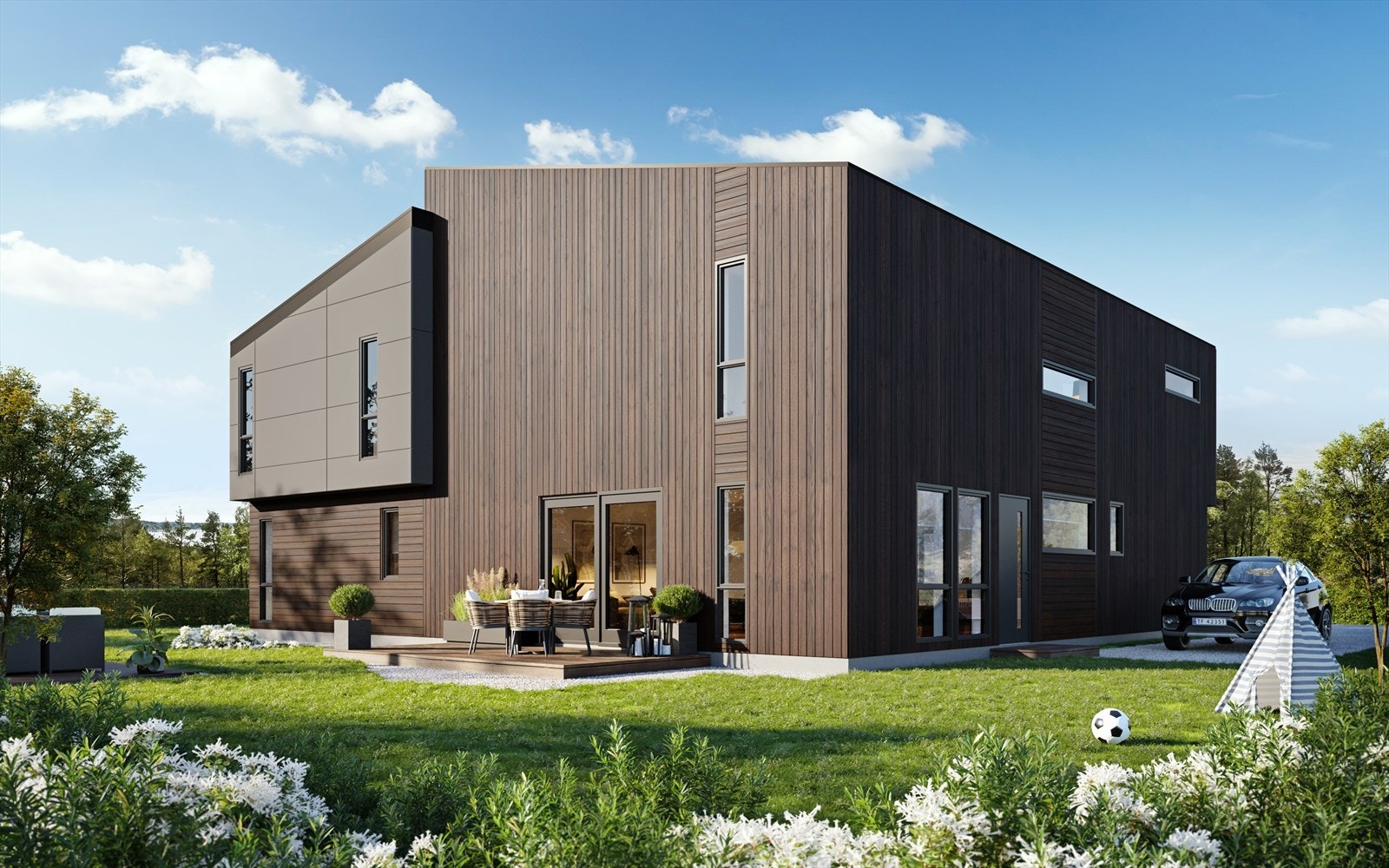 Illustrasjon av fasade Galleribilde