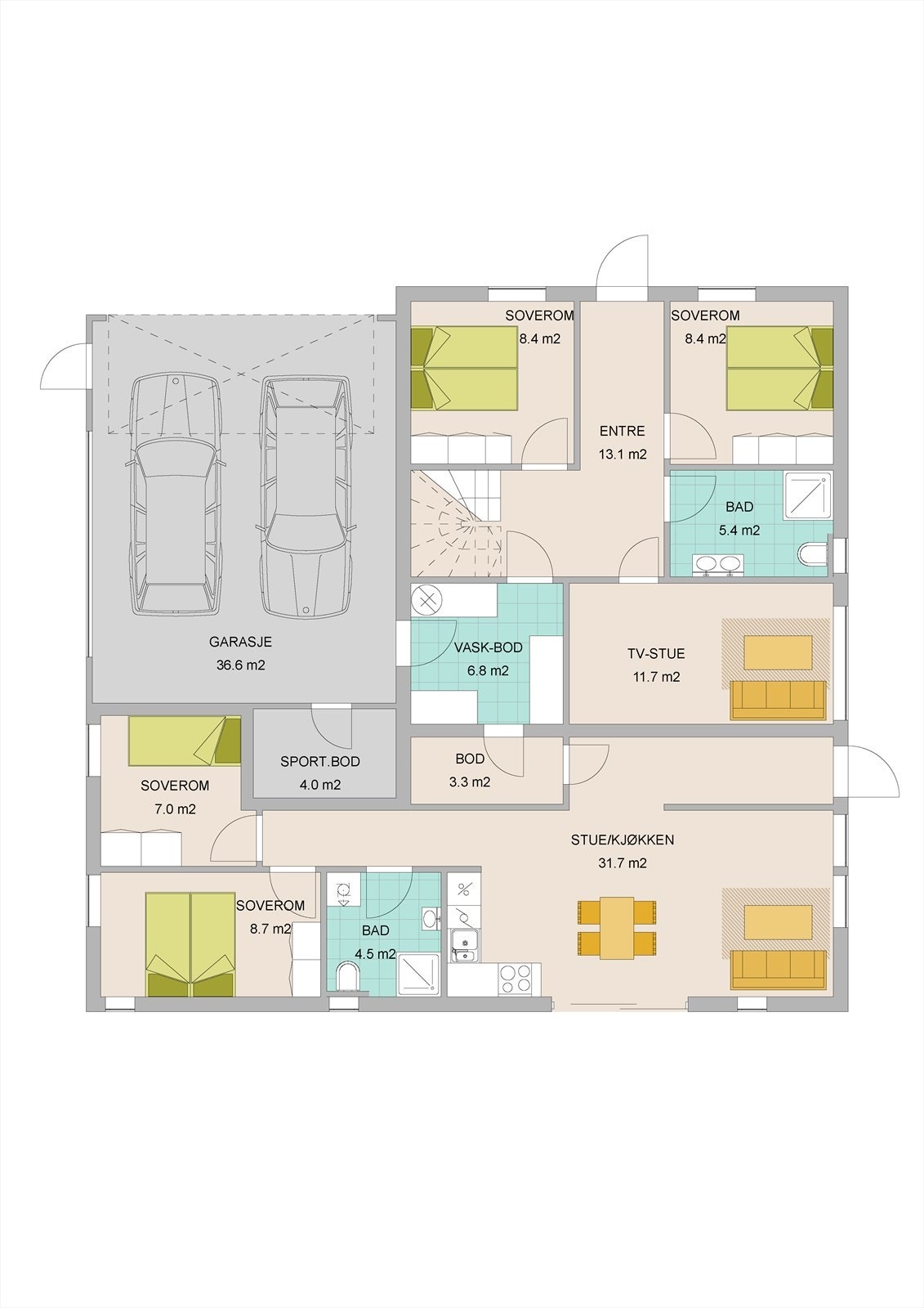 Plantegning - 1.etg. Galleribilde