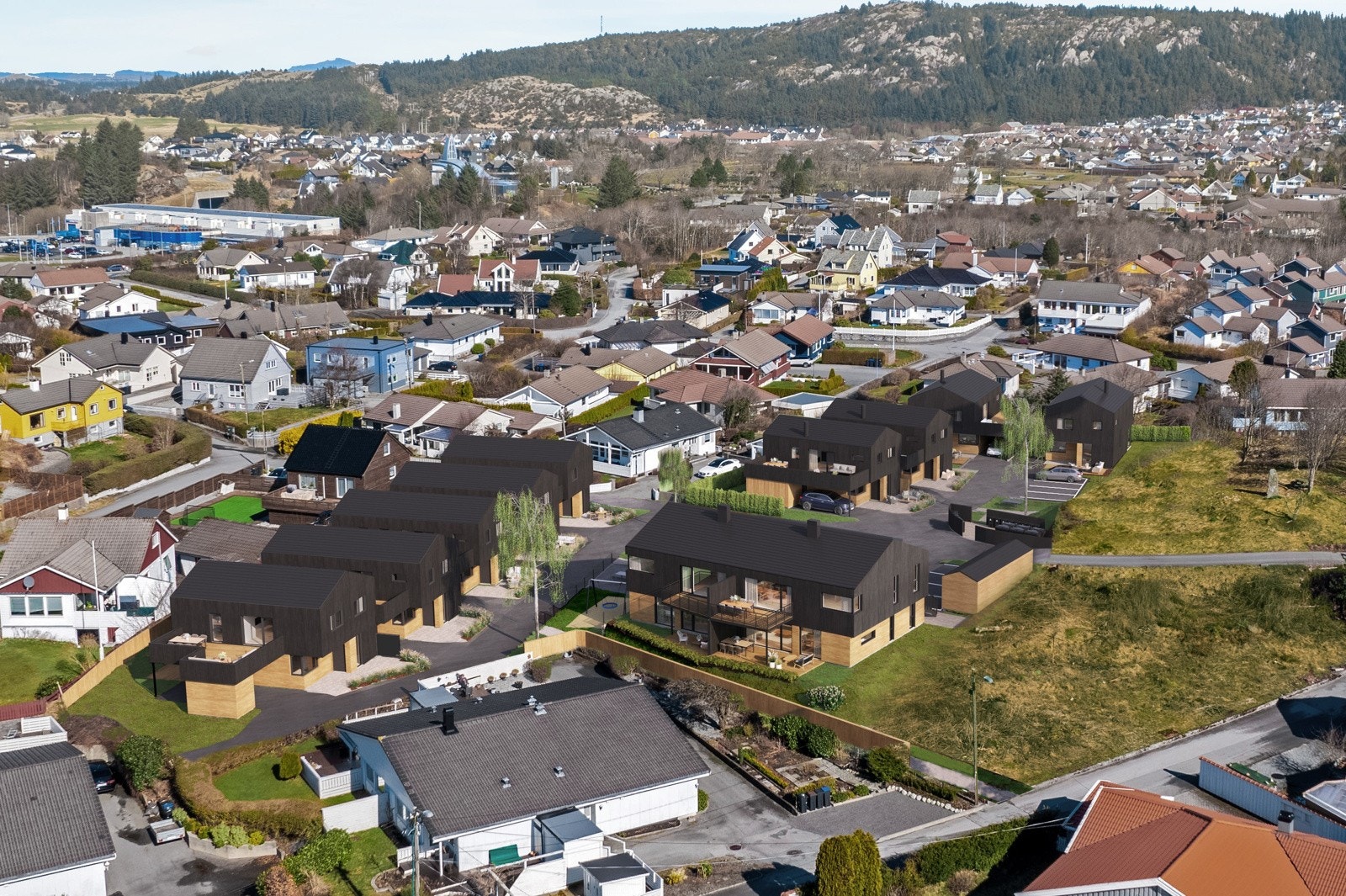 Steinsnesvegen Dronebilde zoom Galleribilde