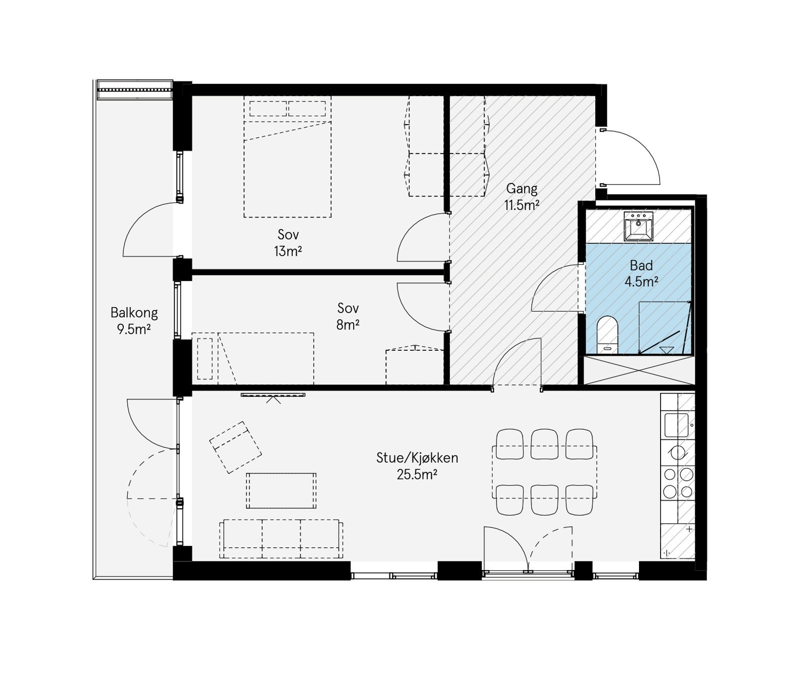 Plantegning for leilighet 6021 Galleribilde
