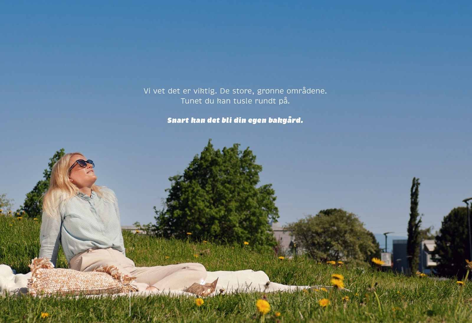 Valentinlyst borettslag nyter meget godt av store og luftige grøntarealer mellom byggene. Galleribilde