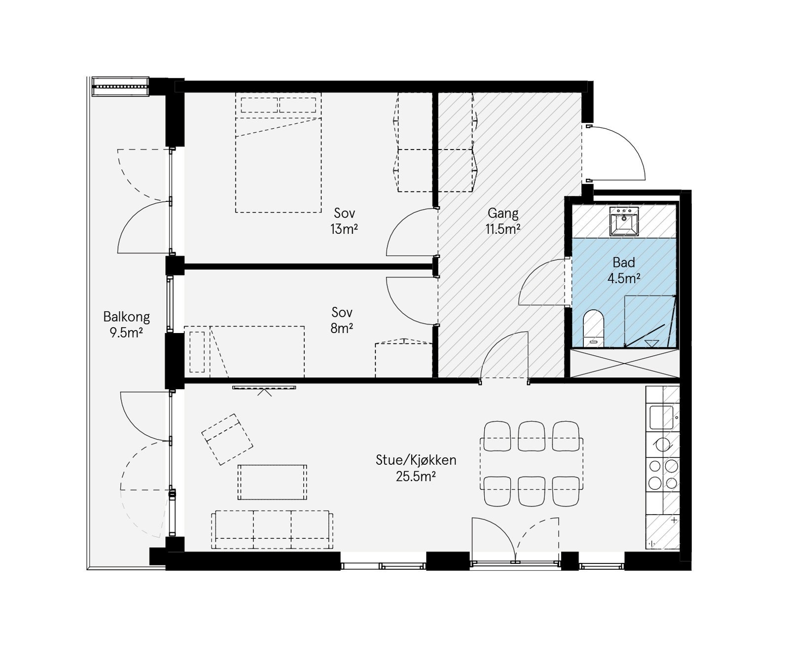 Plantegning for leilighet 3021 Galleribilde
