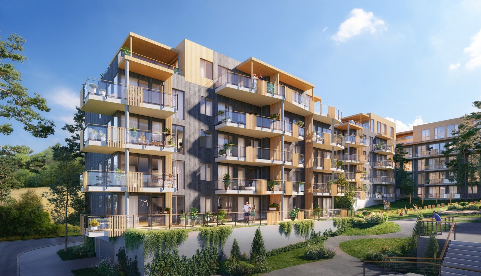 Vikhammerstrand passer for alle. For dere som går fra hus til leilighet og for deg som er i
etableringsfasen. Dette blir en ny bydel, som du kan være med å forme Galleribilde