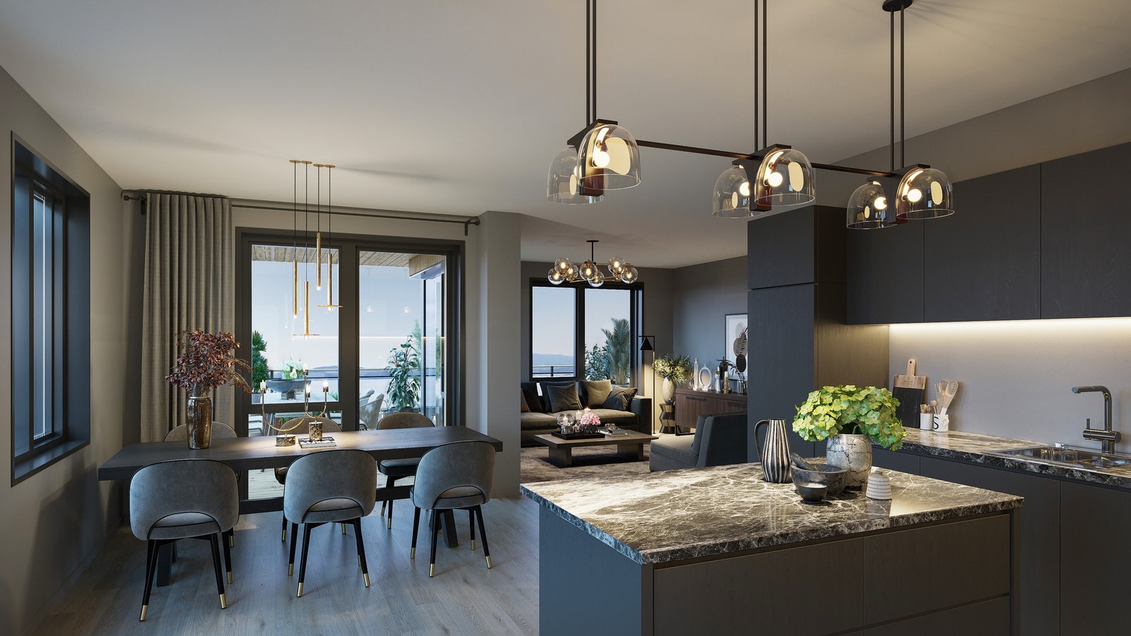 Vannbåren oppvarming i form av gulvvarme gir
et behagelig inneklima.
Godt for lommeboka og
miljøet er det også Galleribilde