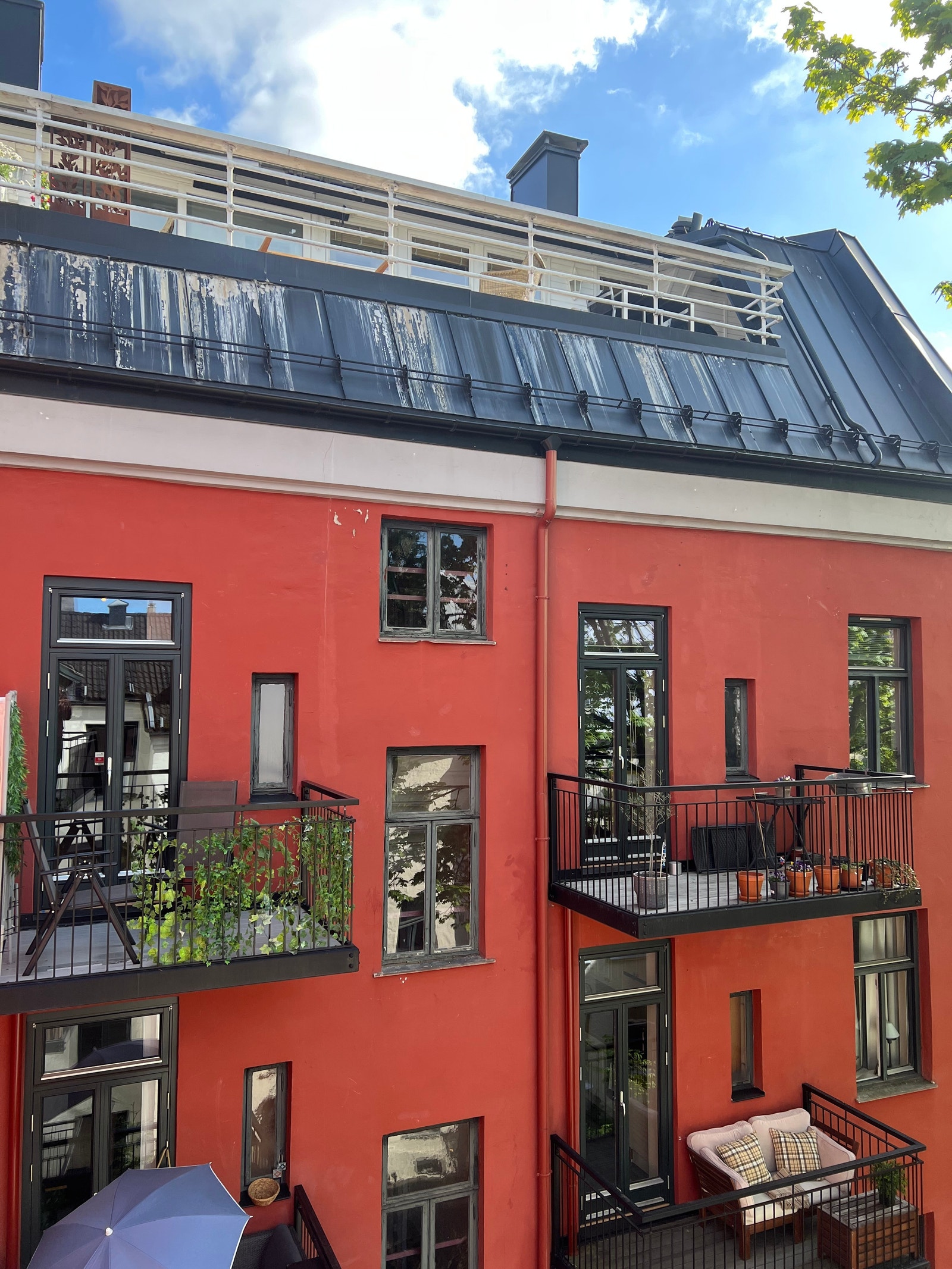 Fasaden mot bakgården Galleribilde