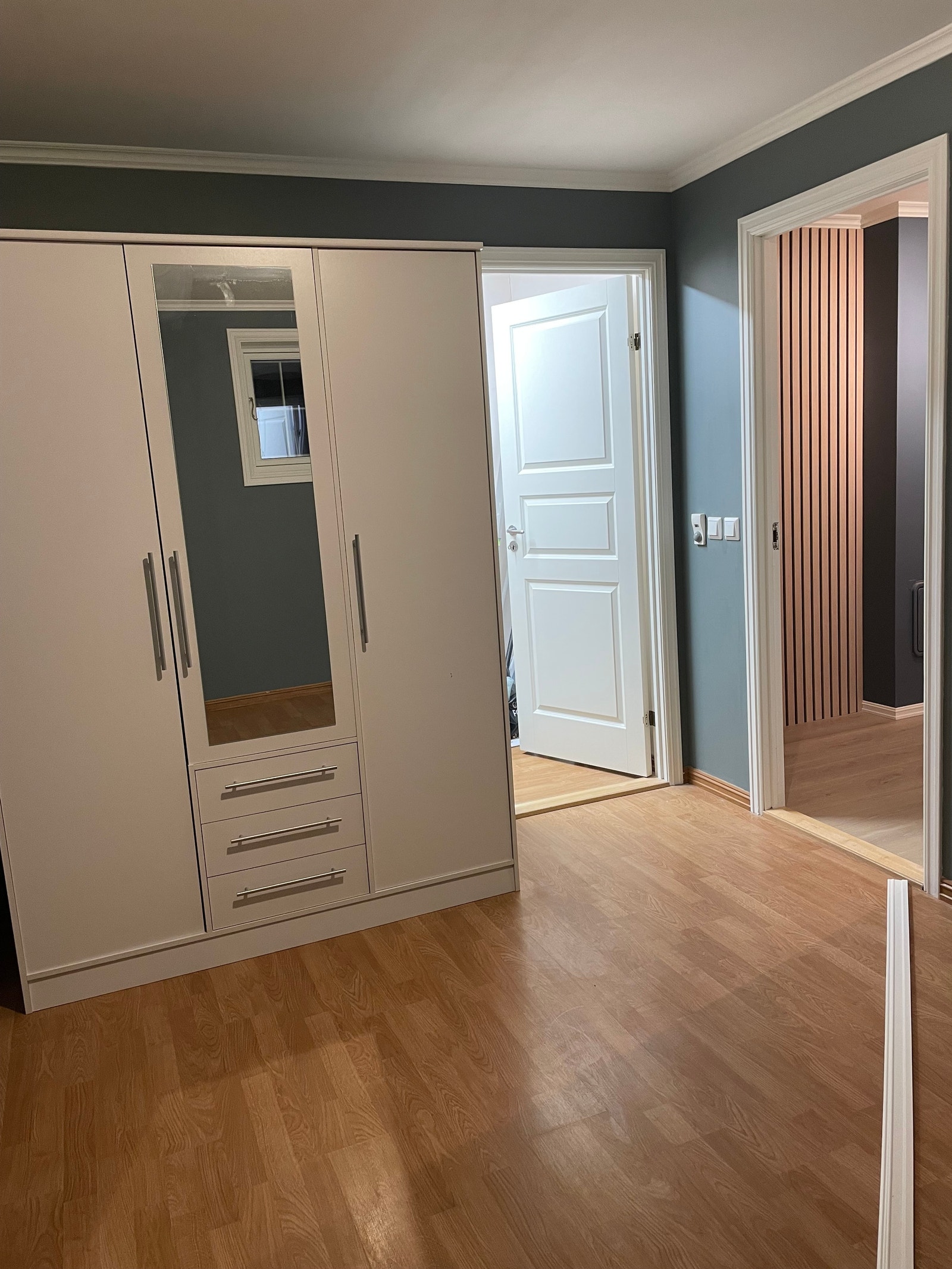 Soverom. Viser også døren inn til lagringsbod. Galleribilde