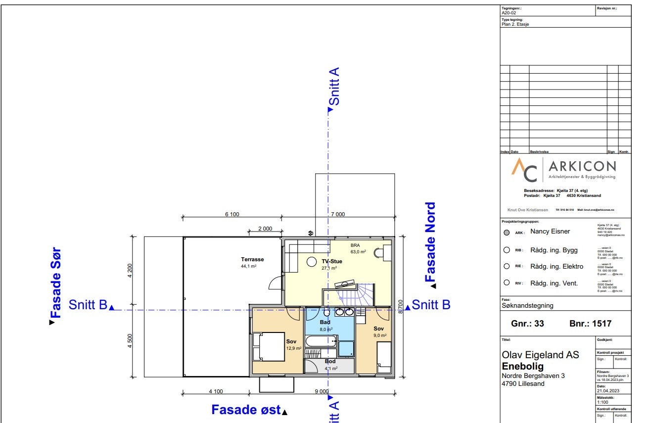 Plan 2 etg (kan fravike fra ferdig bygg) Galleribilde
