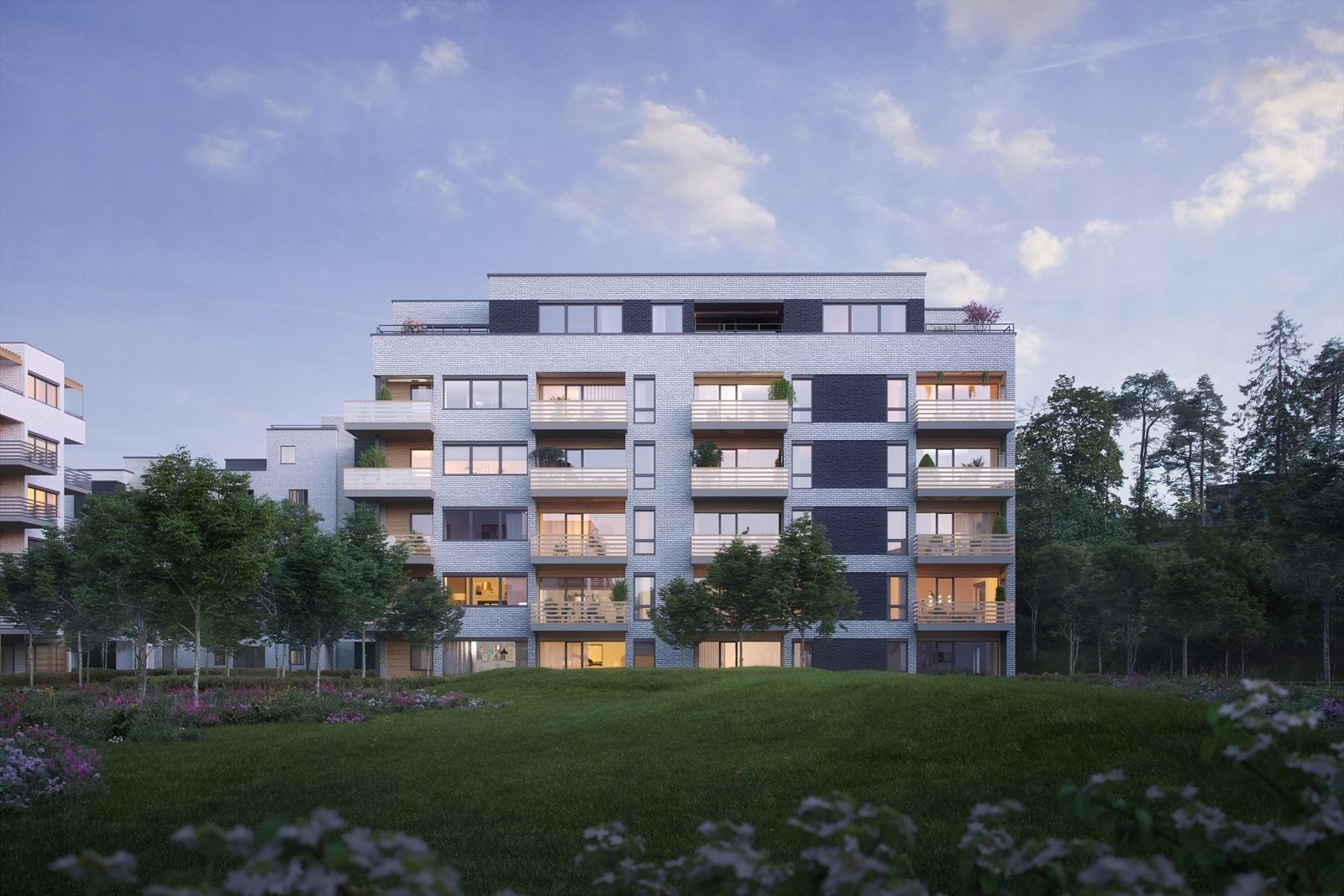 003_Det blir stor uteareal foran hus H i trinn 4.jpg Galleribilde