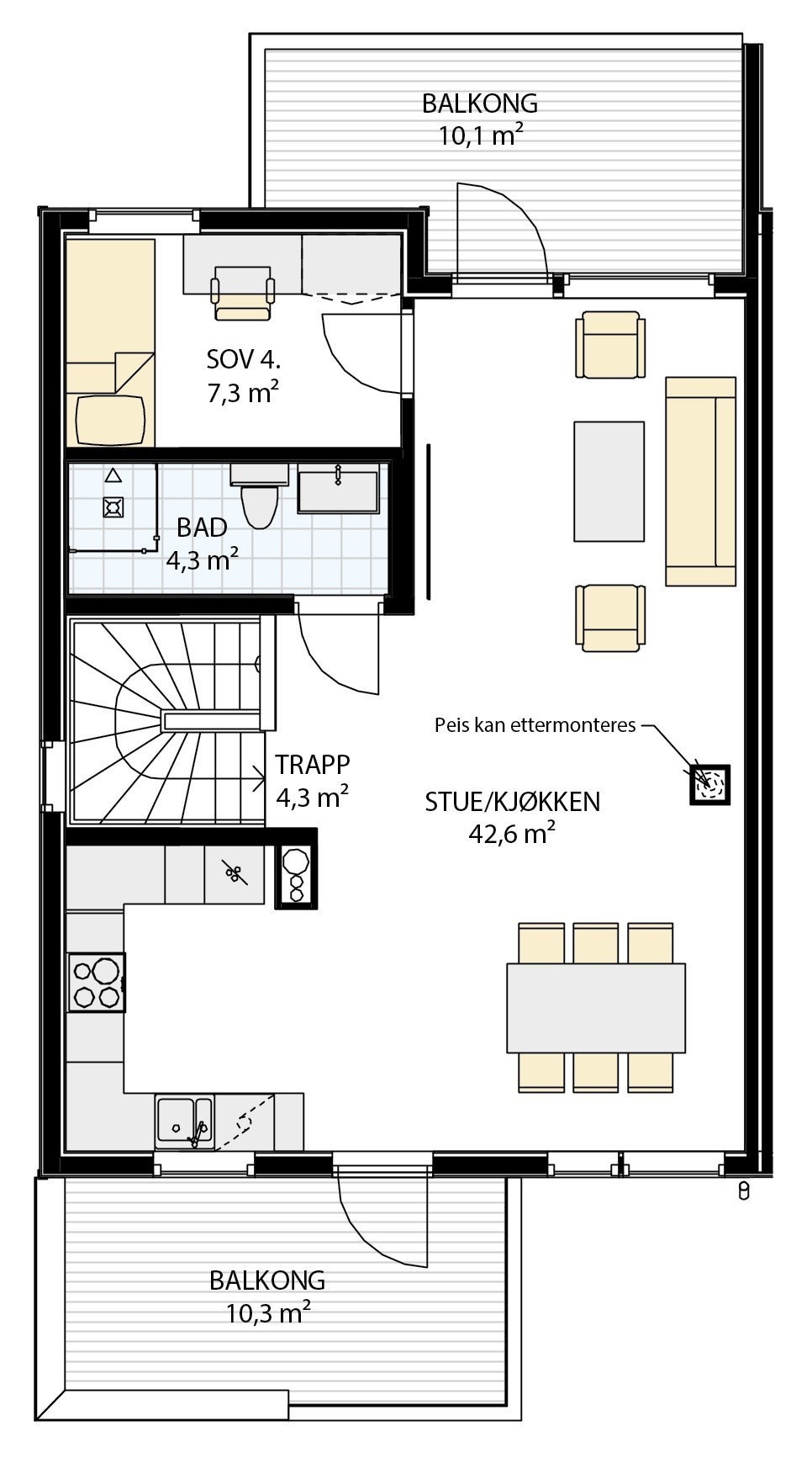 Plan 2 - bolig nr. nr. 24 Galleribilde