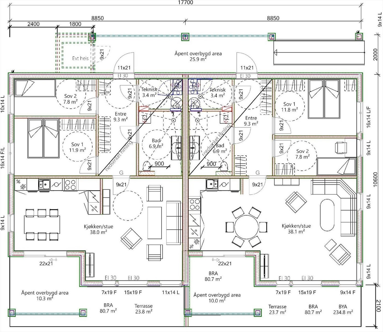 Plantegning Galleribilde
