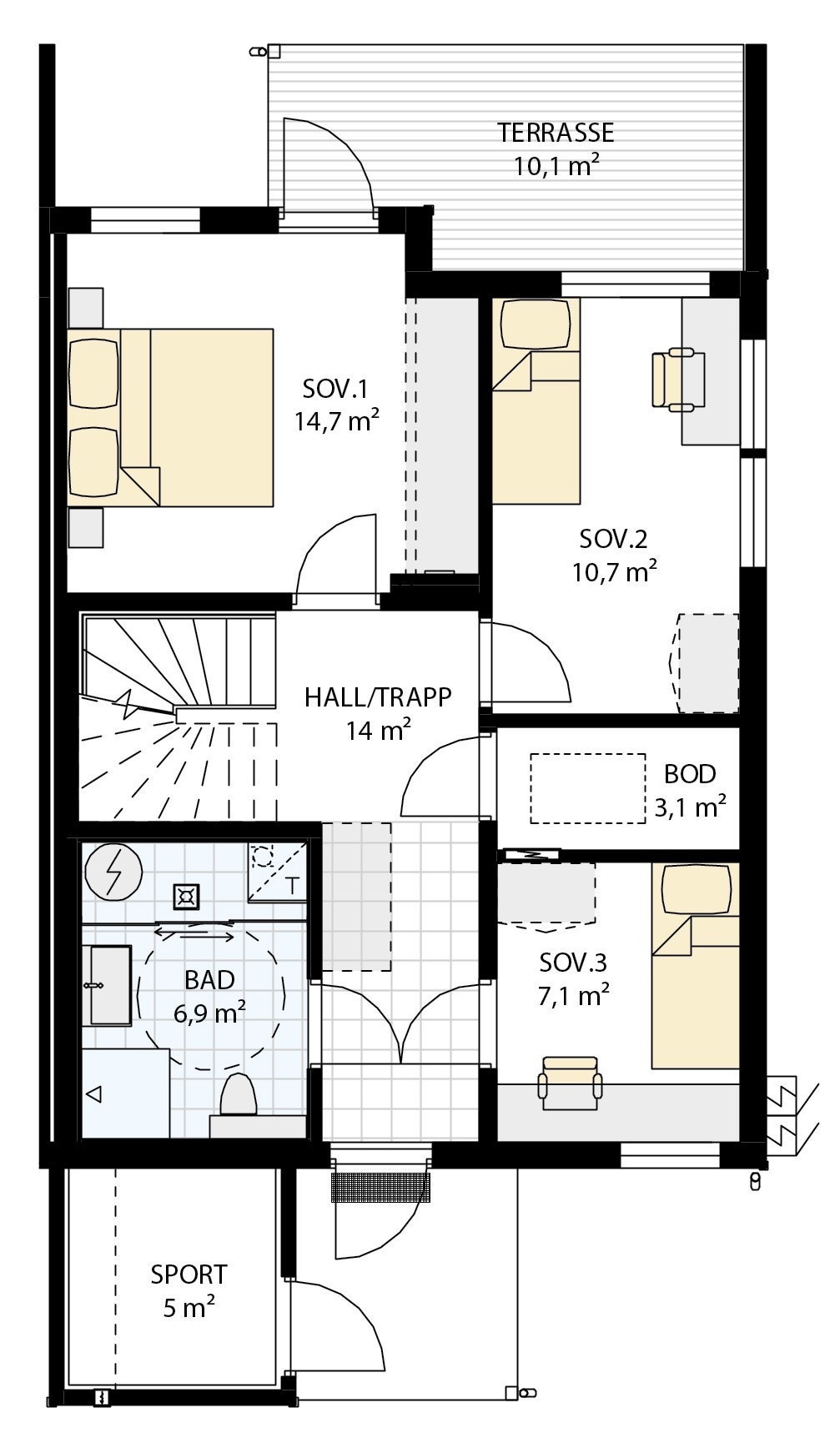Plan 1 - bolig nr. nr. 25 Galleribilde