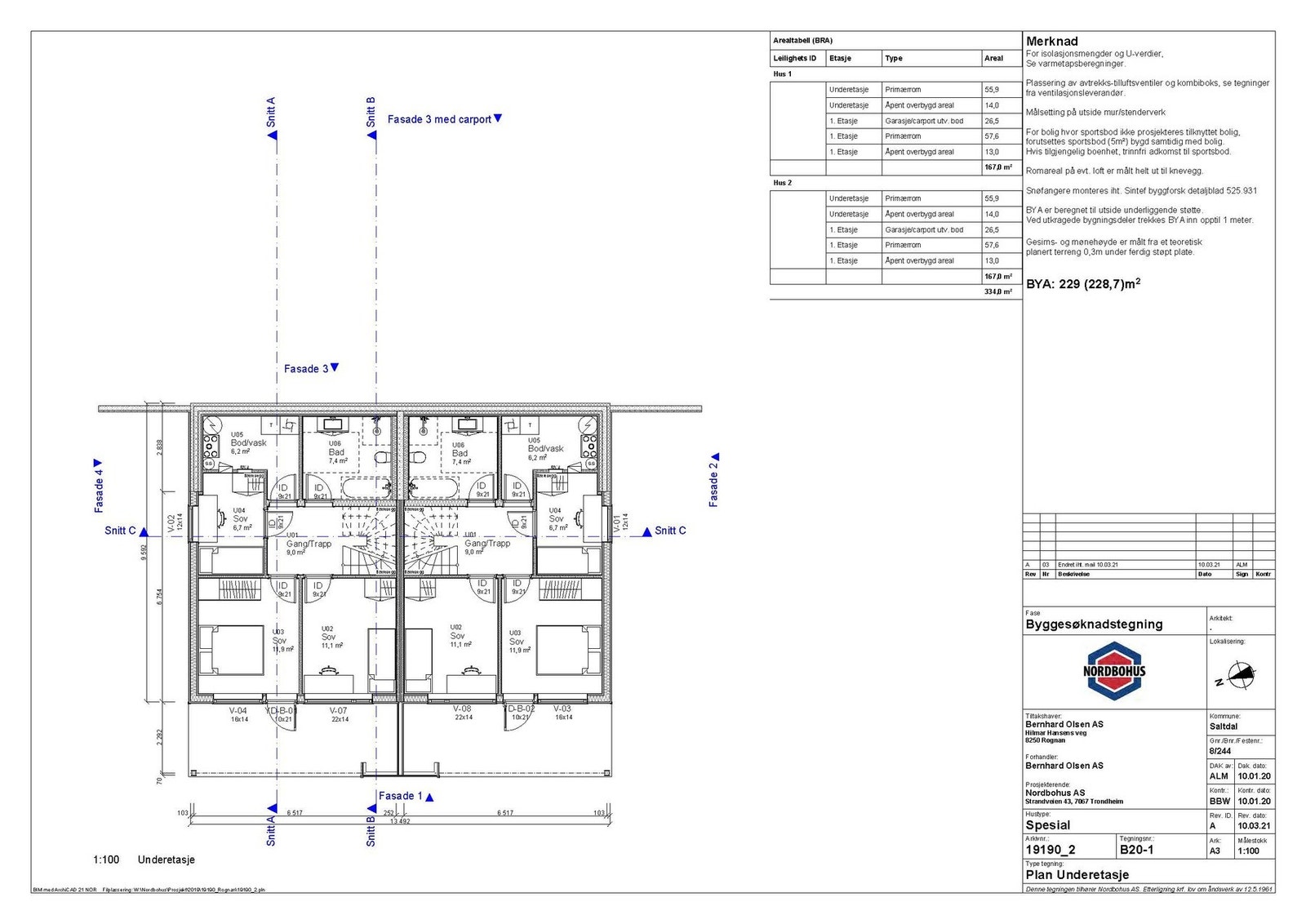 Plan underetasje Galleribilde