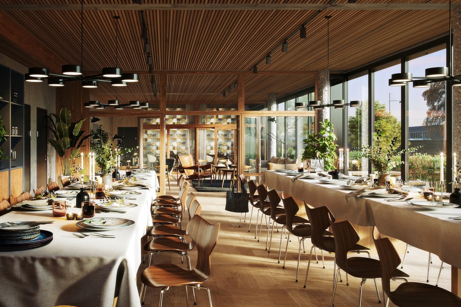 Selskapslokale som er en del av fellesarealet og plusskonseptet. Galleribilde