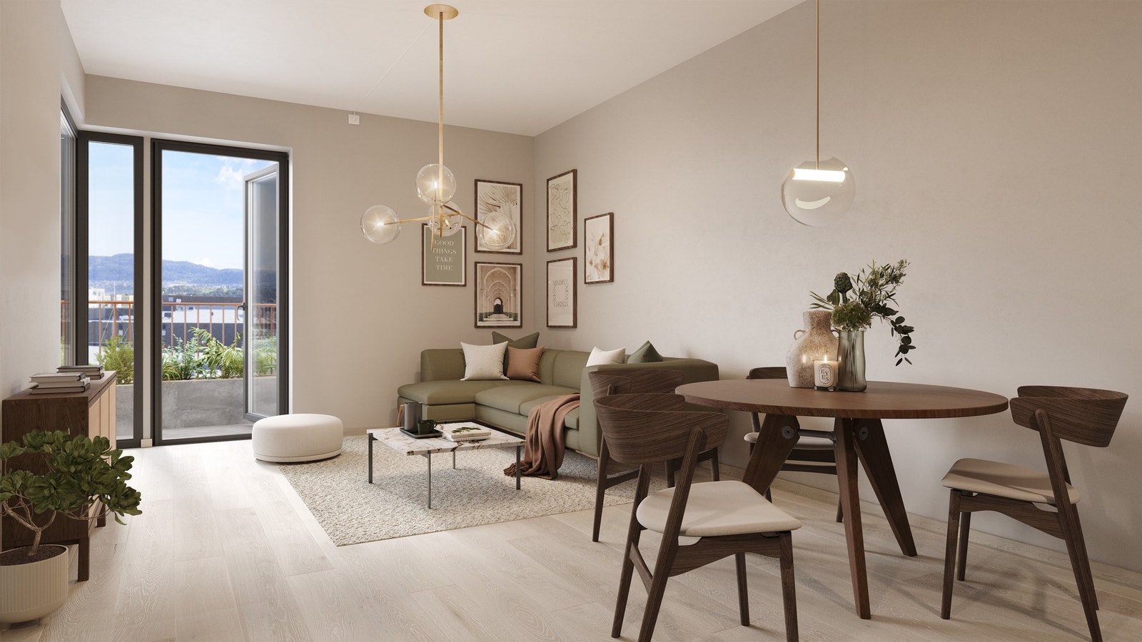 EiendomsMegler 1 v/ Ane Nes har gleden av å presentere en splitter ny 3-roms hjørneleilighet beliggende i byggets 3. etasje. Illustrasjon, avvik vil forekomme. Galleribilde