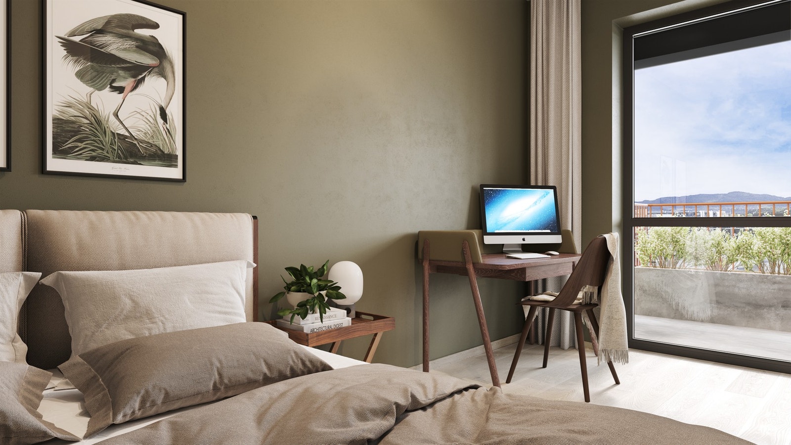 På soverommene vil det være plass til garderobeløsninger. Illustrasjon, avvik vil forekomme. Galleribilde