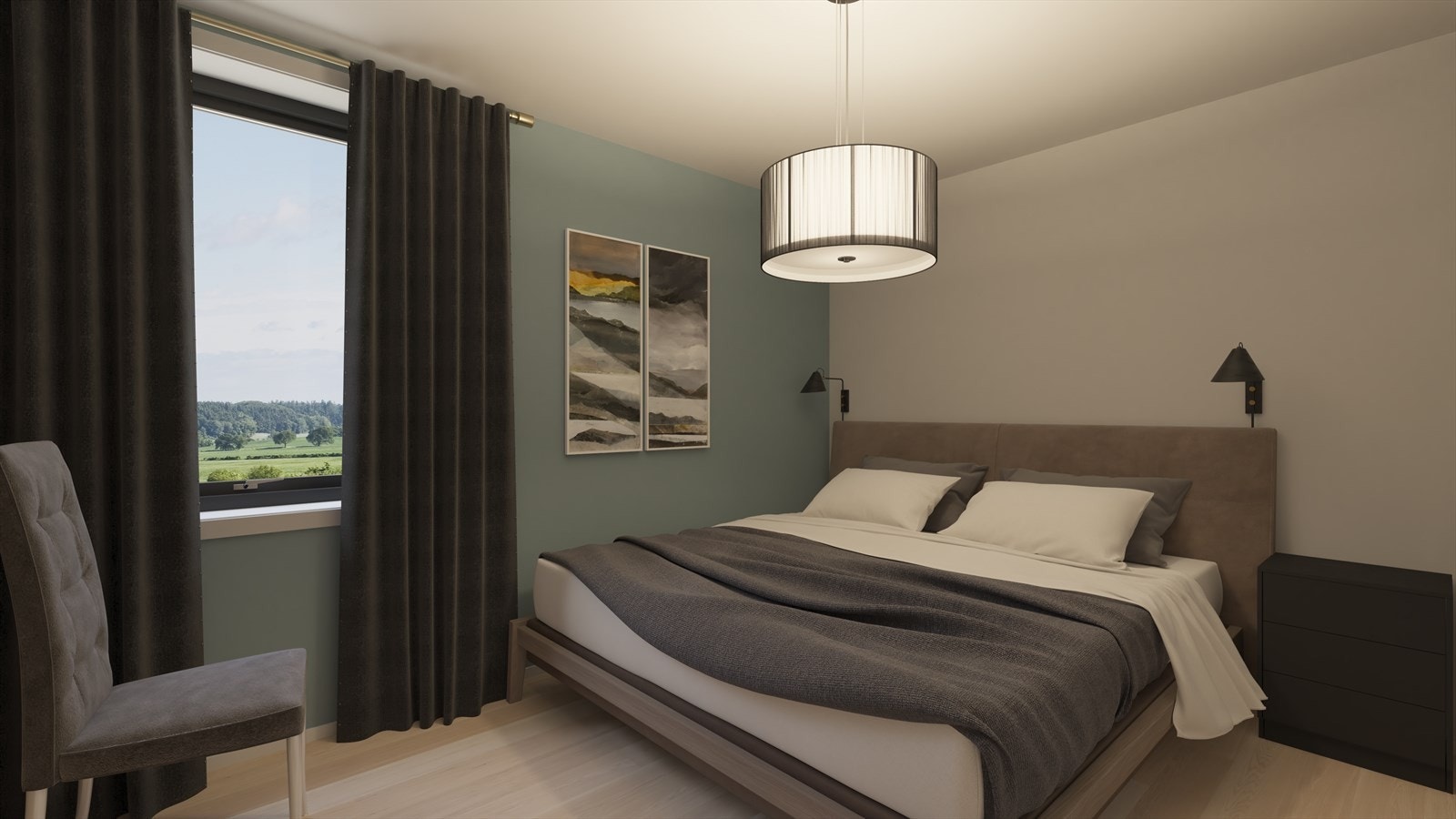 Hovedsoverom - Illustrasjon Galleribilde