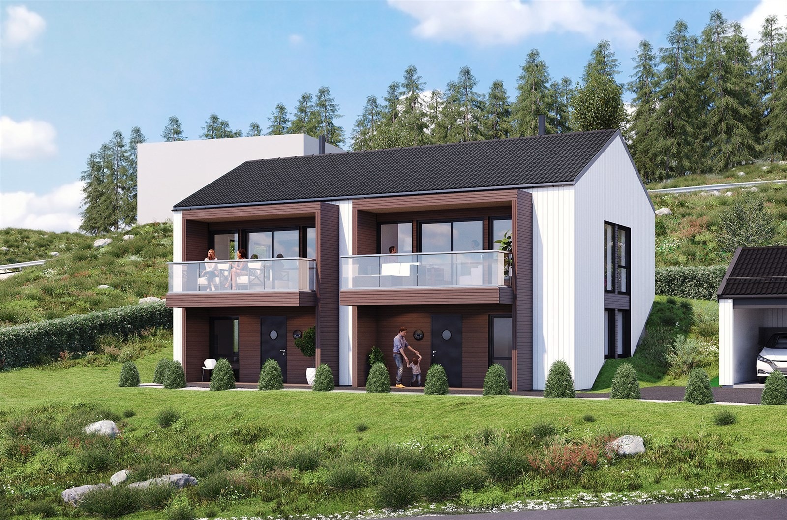 Stilren og moderne tomannsbolig på attraktive Fossenfeltet! Galleribilde