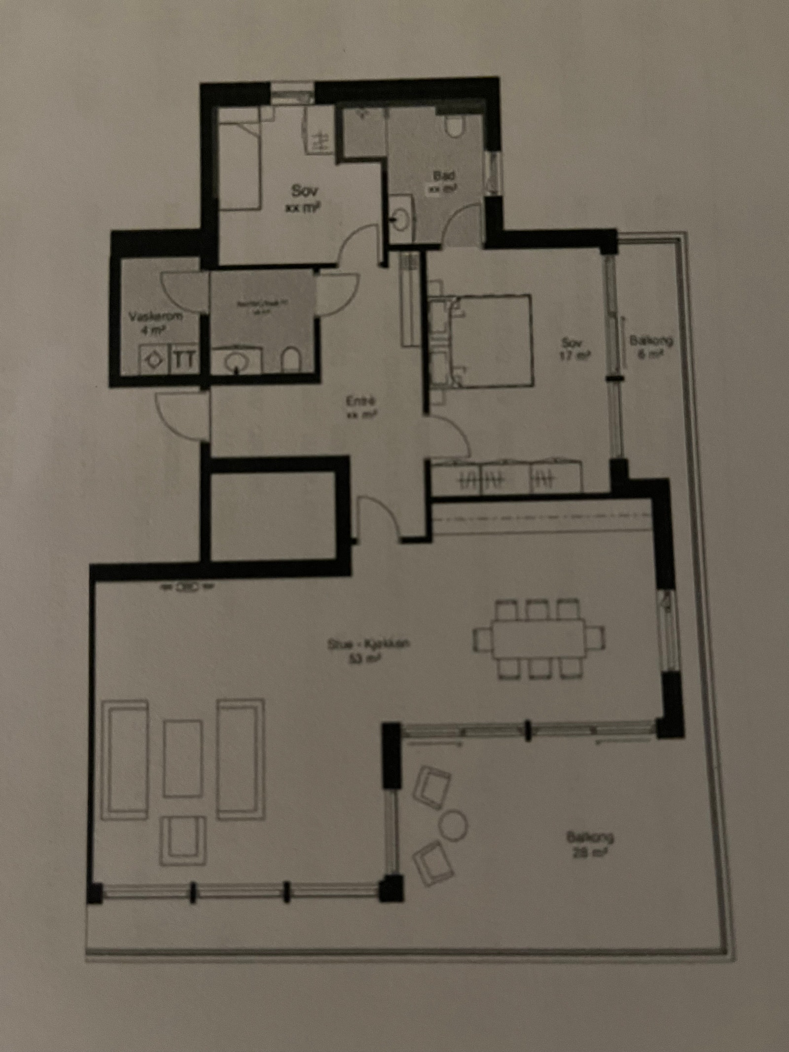 Tegning av leiligheten Galleribilde