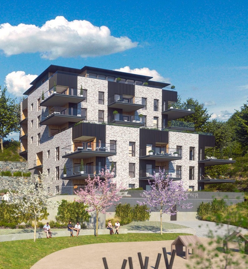 Bygg sett fra sjøsiden Galleribilde