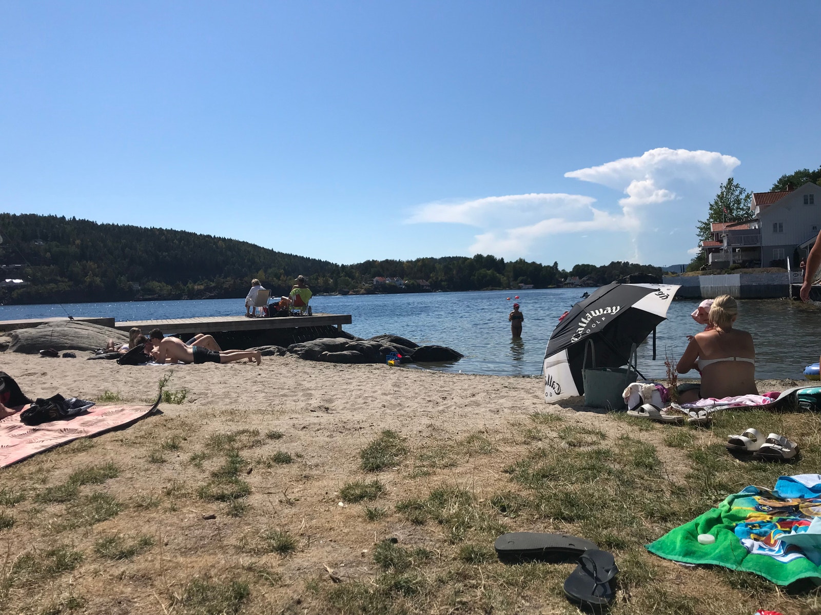 Nautebakken badestrand (3 min å gå fra Krantrappa) Galleribilde