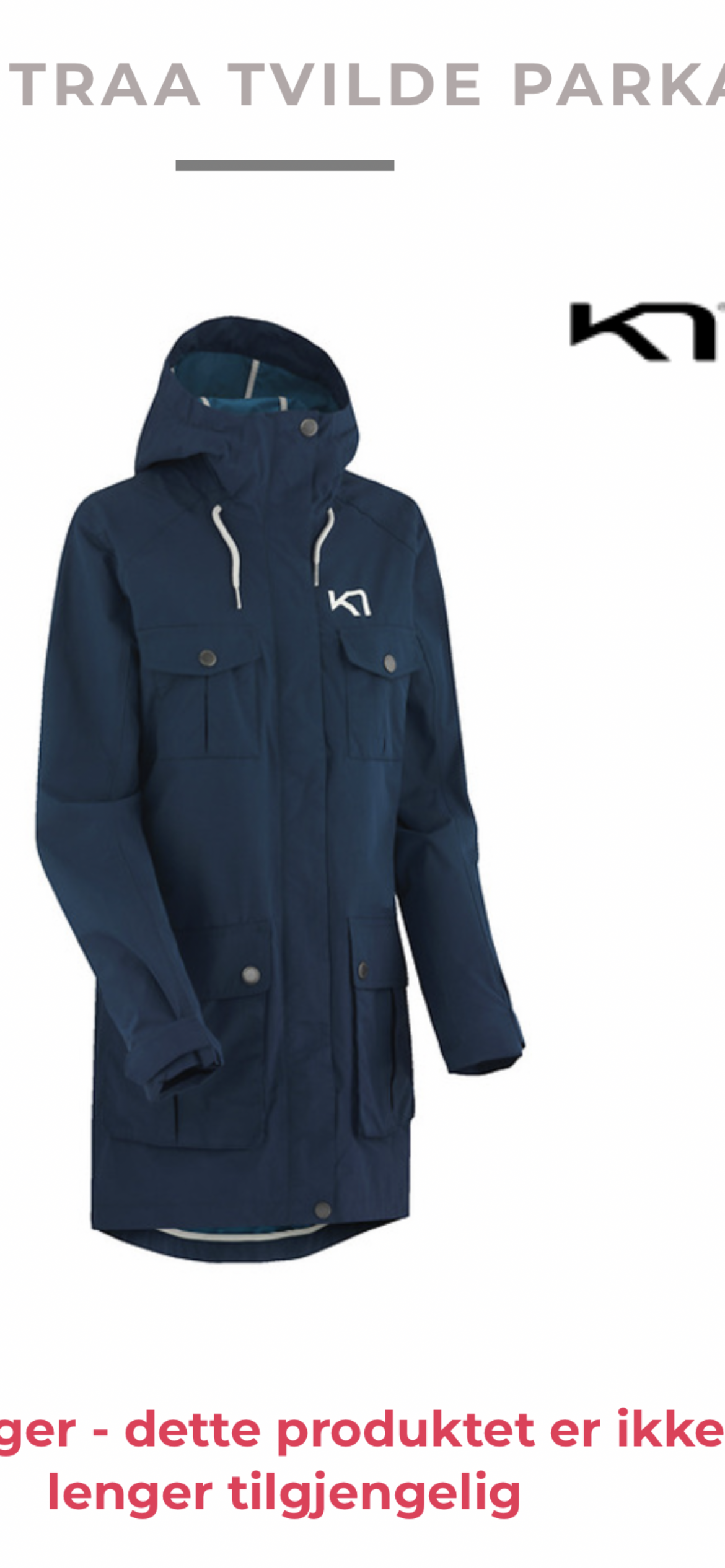Tvilde parka kari traa cheap
