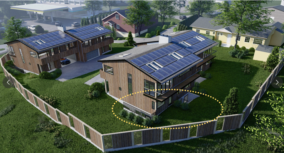 Illustrasjonsfoto av bolig. Kjellerhybel med egen inngang og stor lysgrav for vinduer. Kort vei til T-bane og buss. Galleribilde