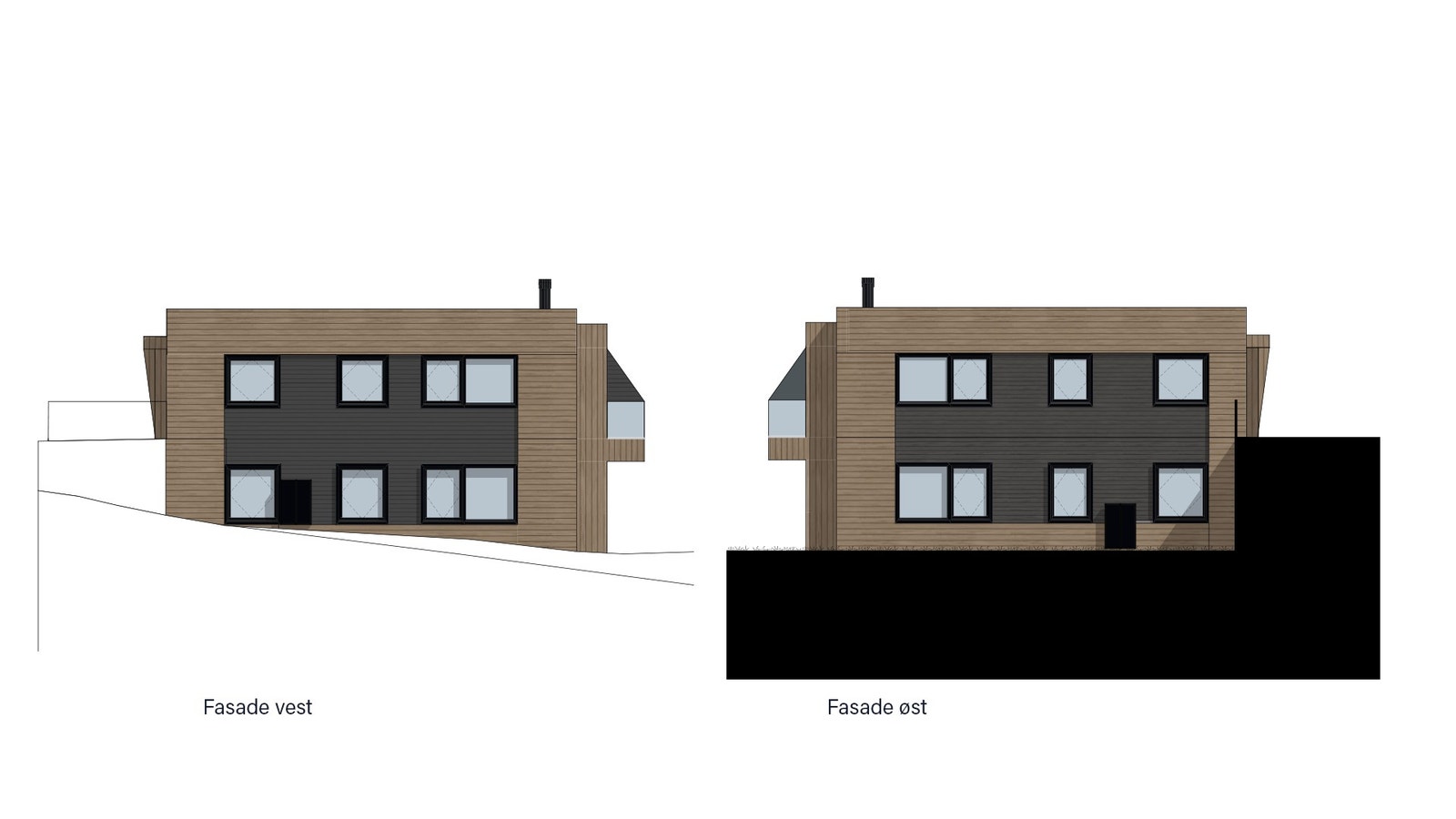 Fasade øst / vest Galleribilde