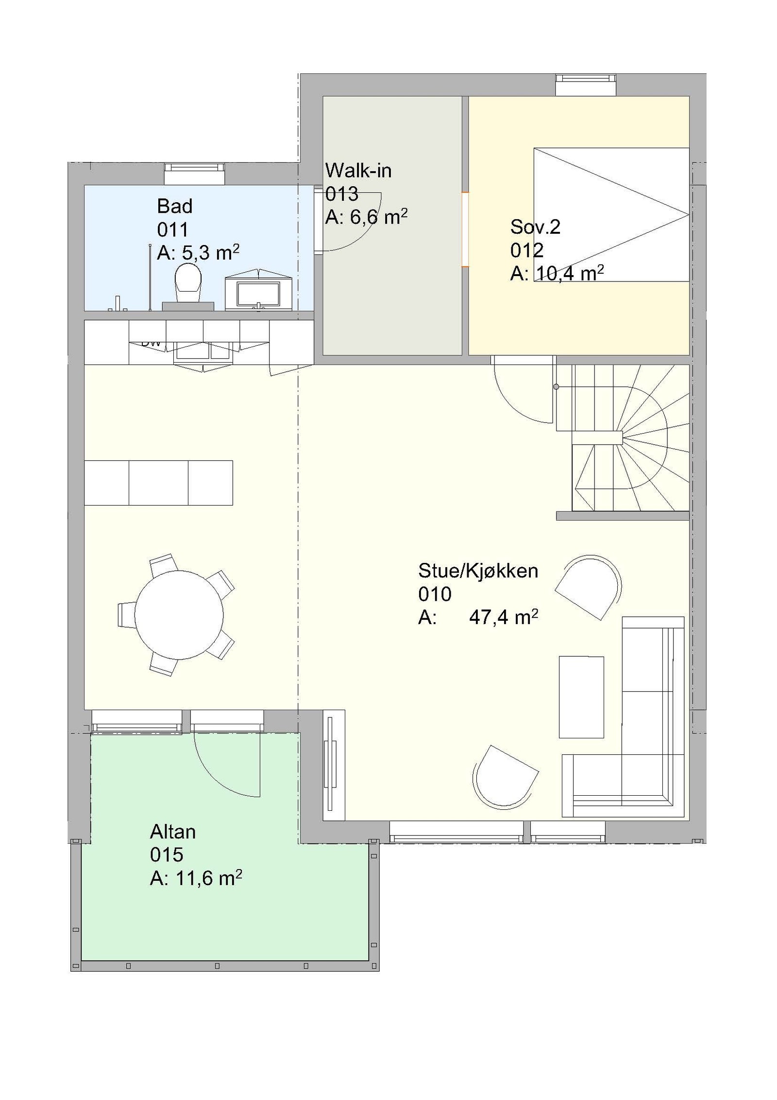 Plantegning 2. etasje Galleribilde